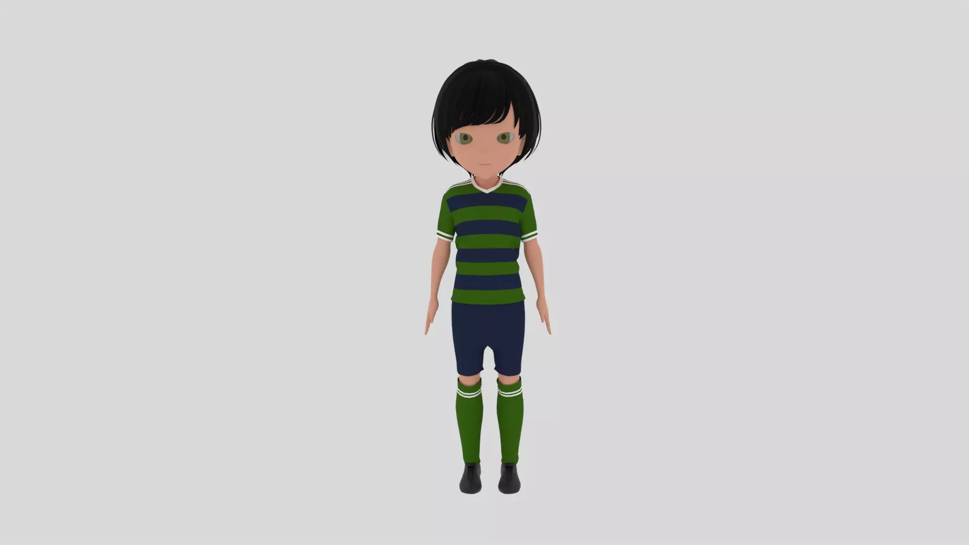 Soccer - Football  Player Low-poly 3D model_0
