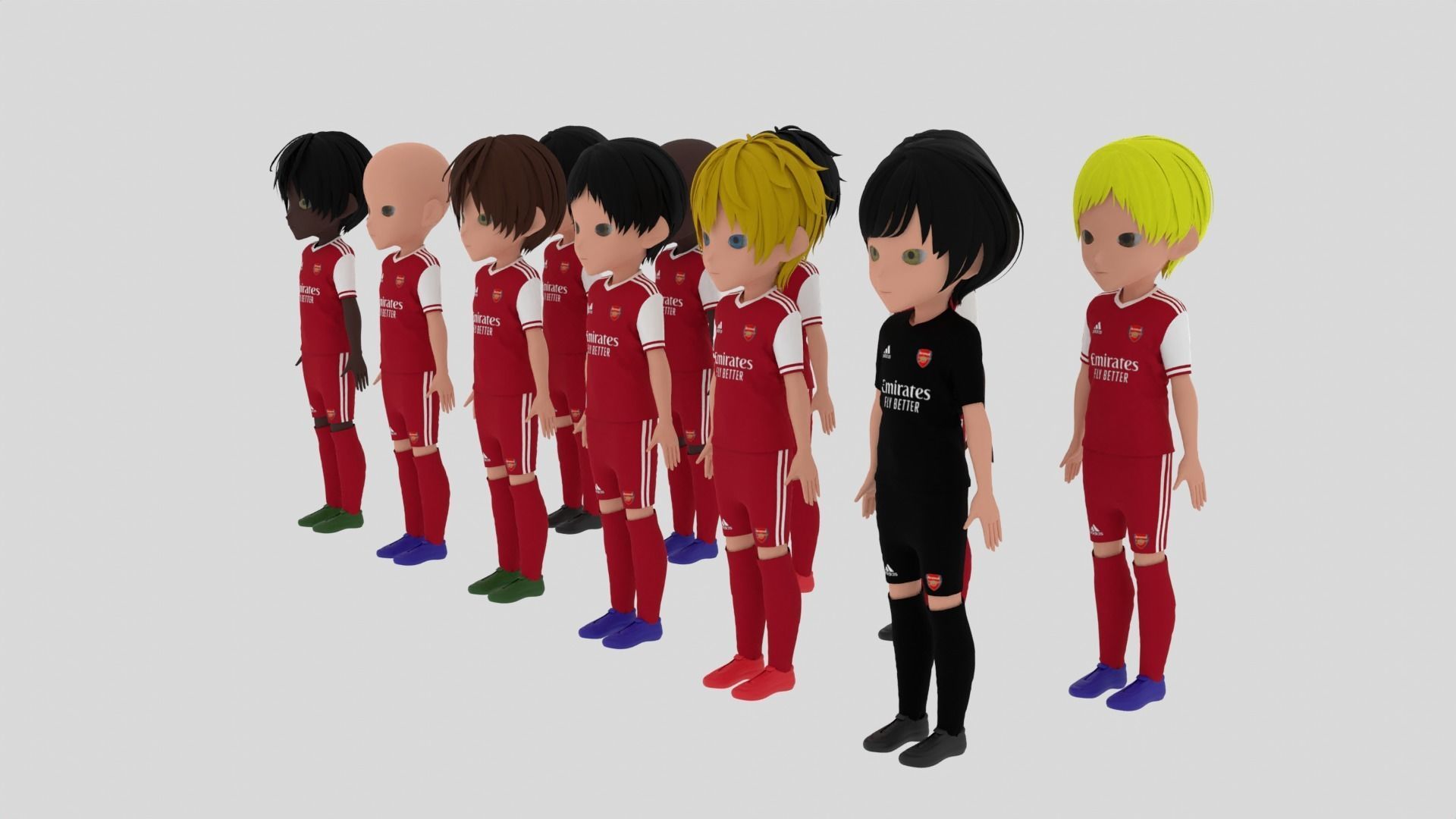 Arsenal FC Soccer - Football Team Low-poly 3D model_7