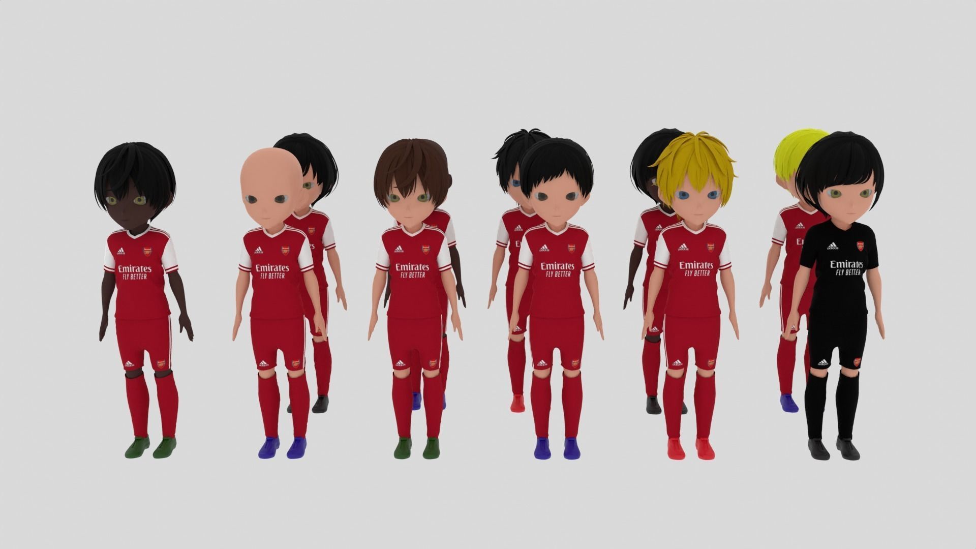 Arsenal FC Soccer - Football Team Low-poly 3D model_1