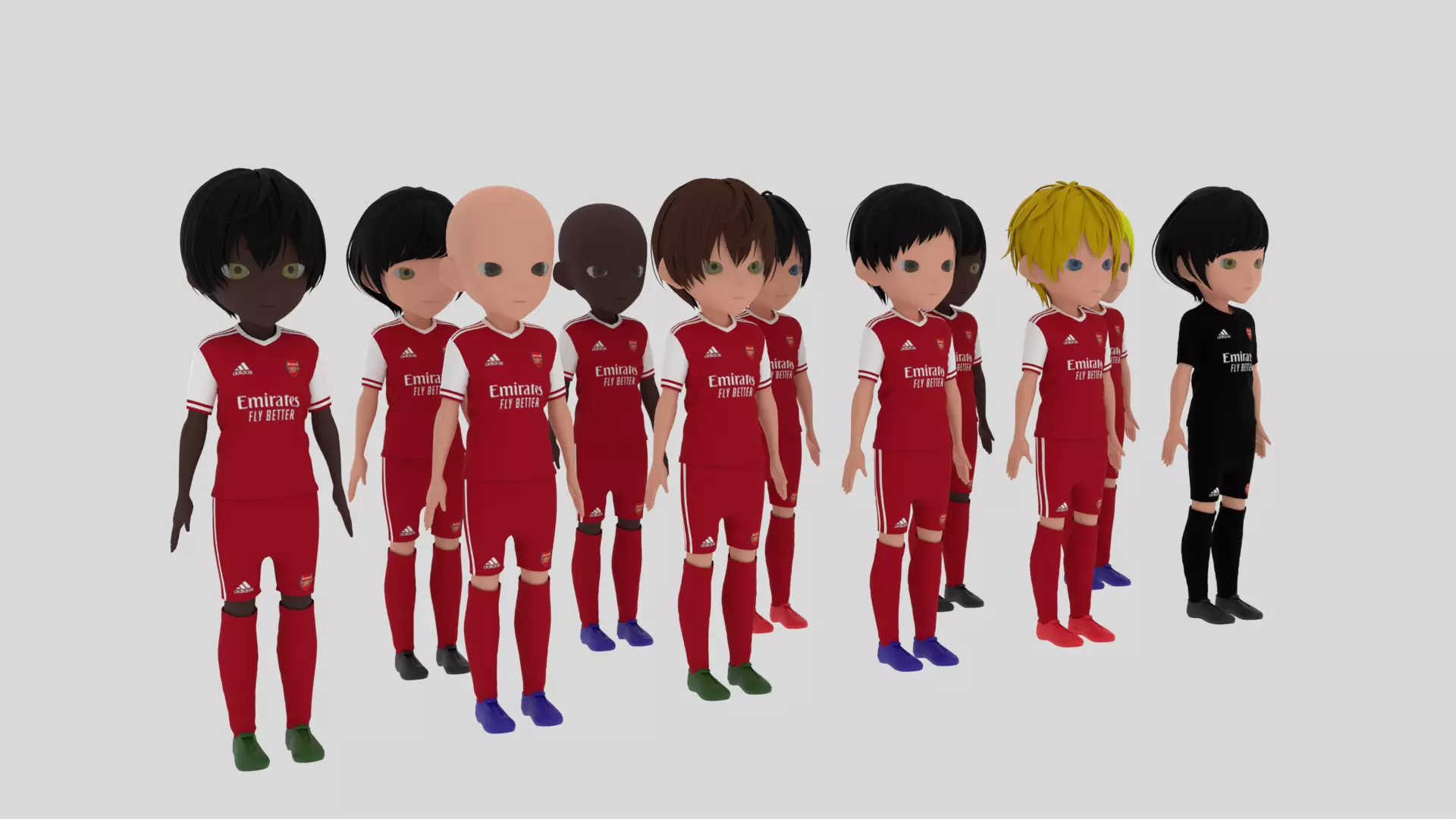 Arsenal FC Soccer - Football Team Low-poly 3D model_0