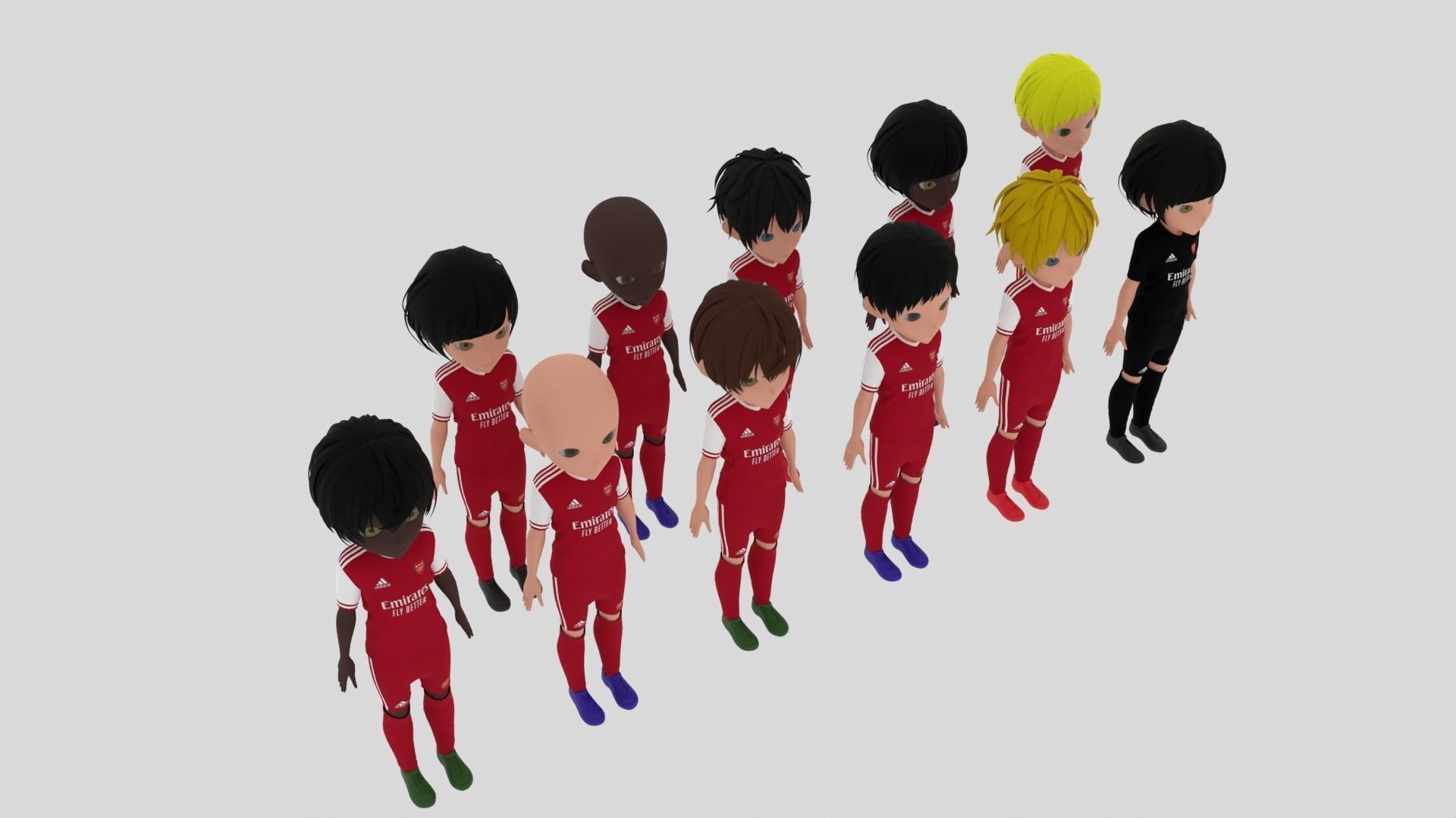 Arsenal FC Soccer - Football Team Low-poly 3D model_3