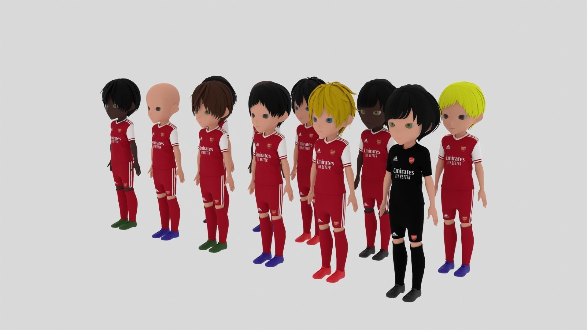 Arsenal FC Soccer - Football Team Low-poly 3D model_2