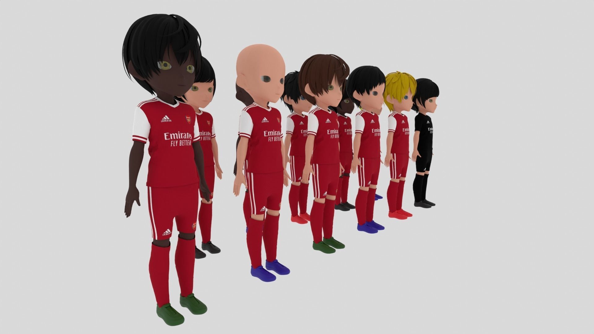 Arsenal FC Soccer - Football Team Low-poly 3D model_4