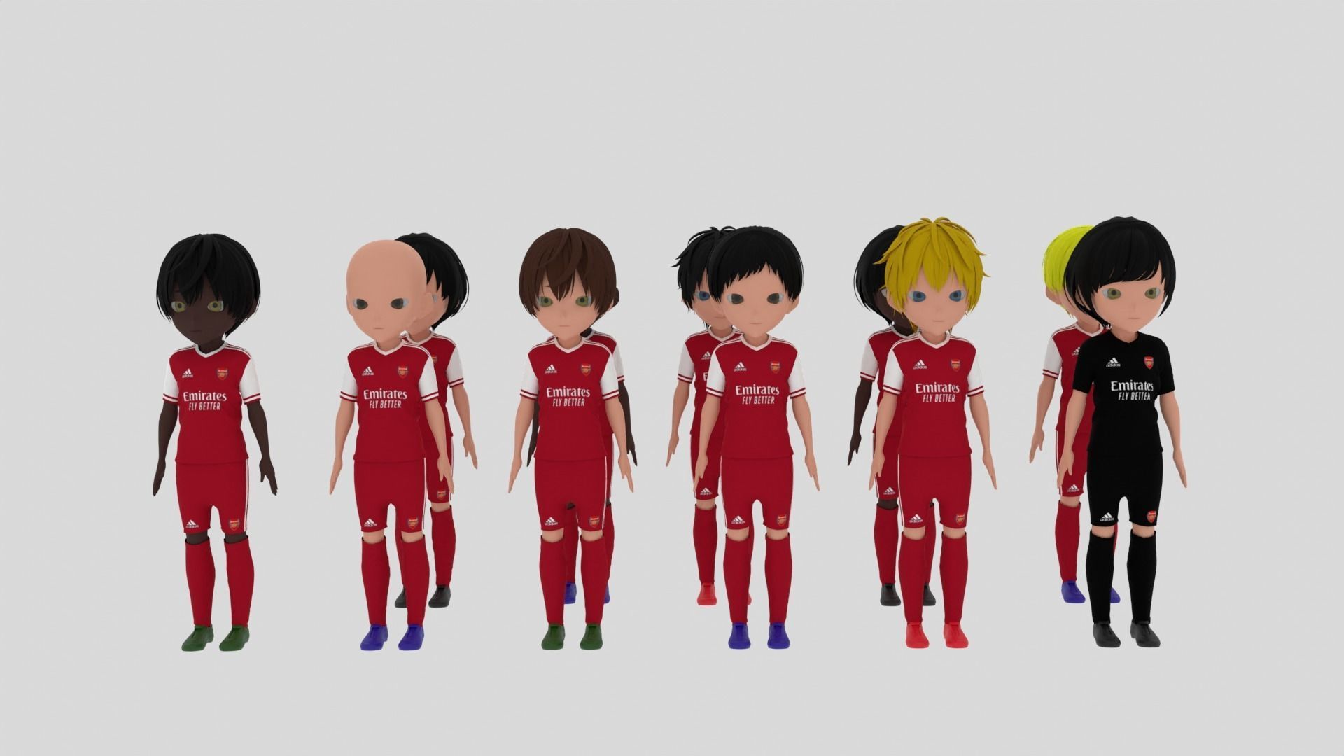Arsenal FC Soccer - Football Team Low-poly 3D model_6