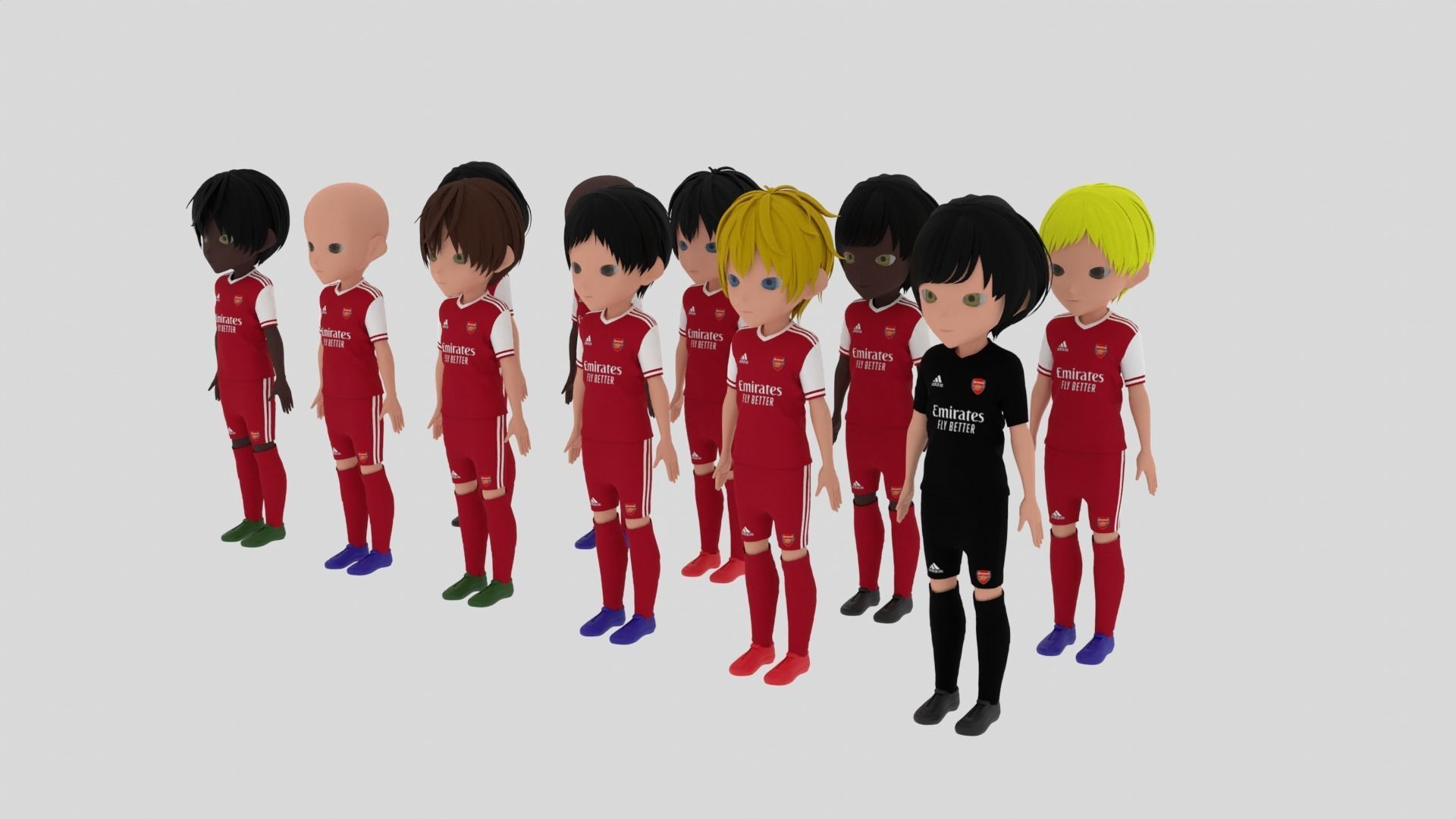 Arsenal FC Soccer - Football Team Low-poly 3D model_5