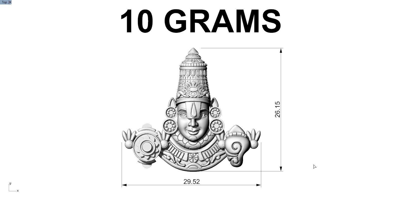 BALAJI PENDENT 3D print model_6