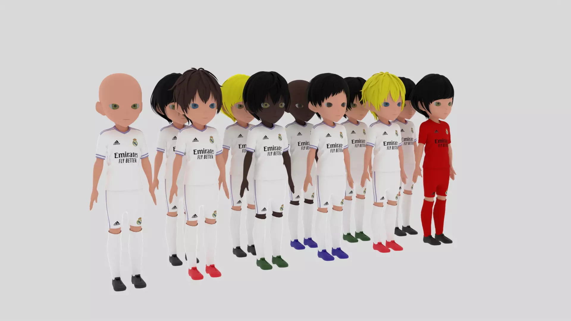 Real Madrid Soccer - Football Team Low-poly 3D model