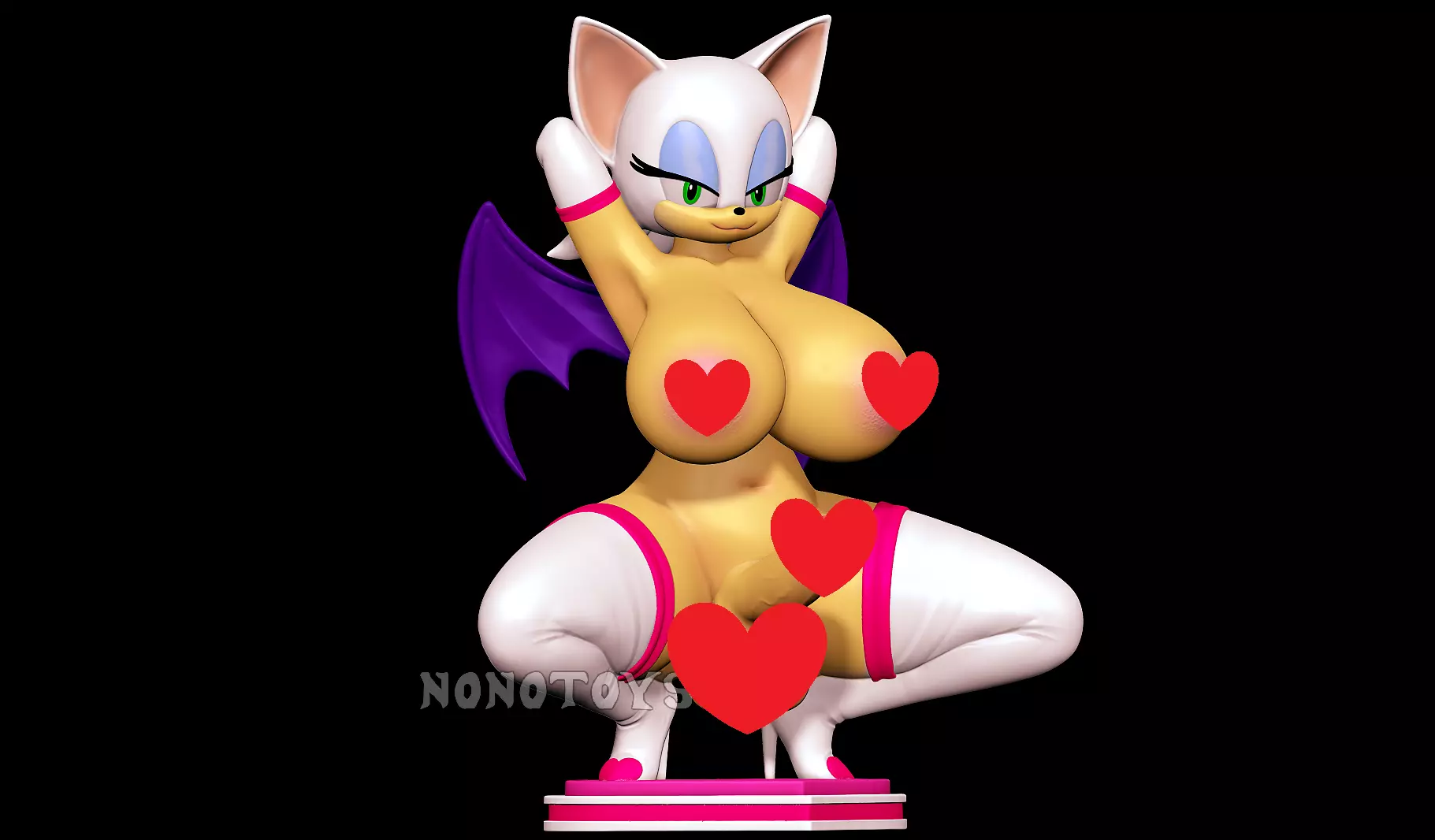 Futa Rouge the Bat - NSFW 3D print model_0