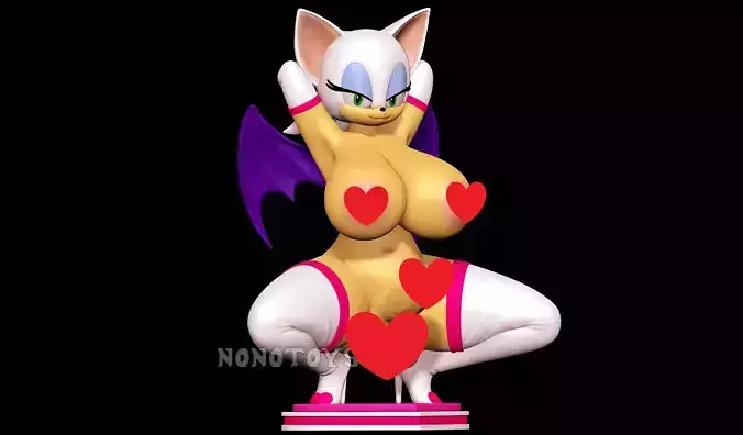 Futa Rouge the Bat - NSFW 3D print model