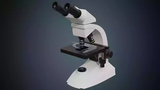 Microscope 2A Low-poly 3D model