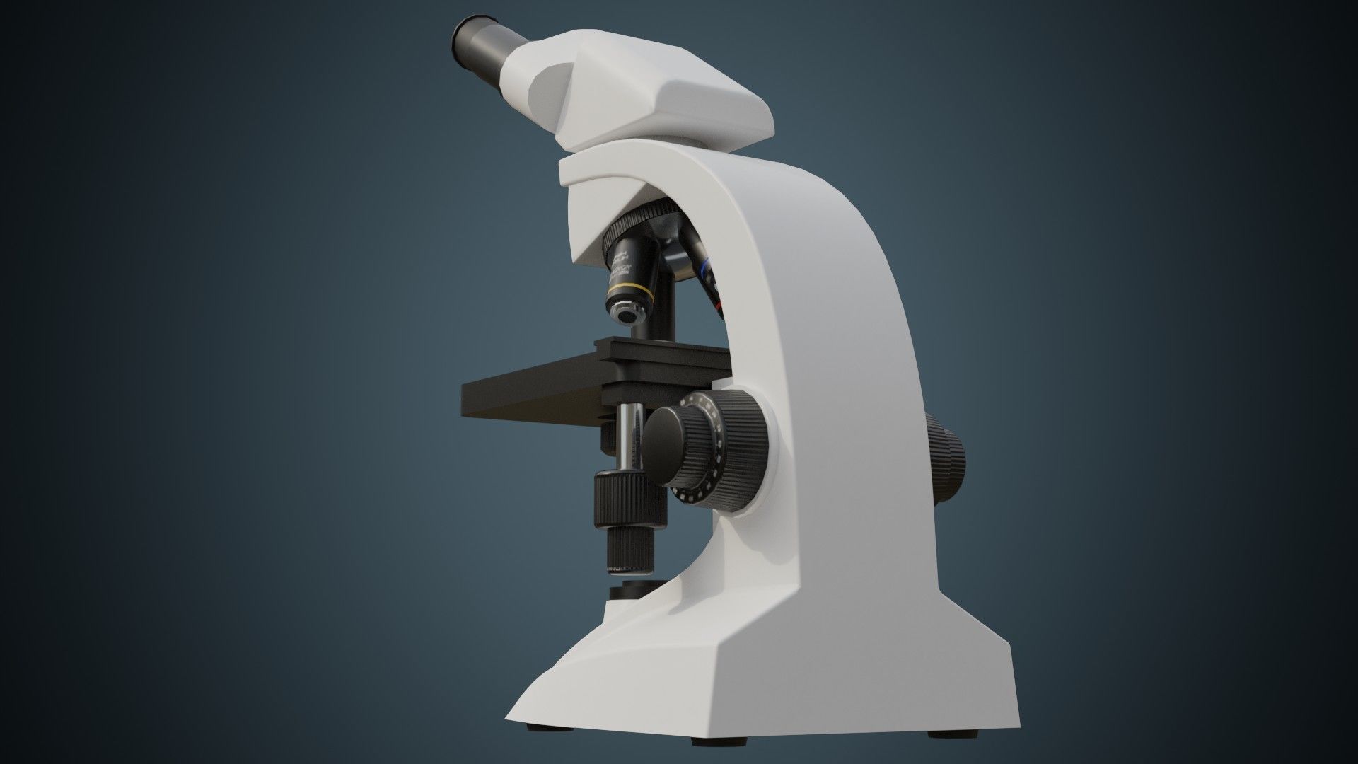 Microscope 2A Low-poly 3D model_3