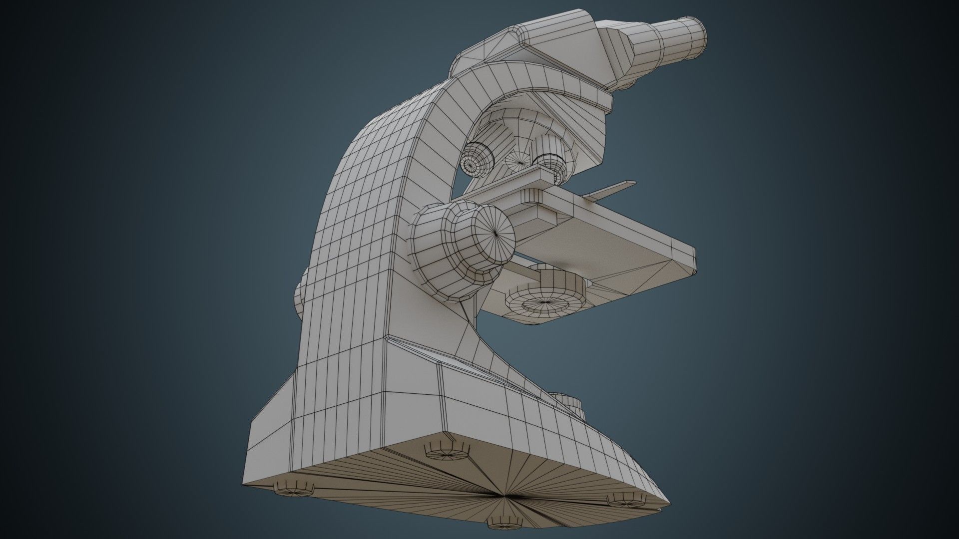 Microscope 2A Low-poly 3D model_6