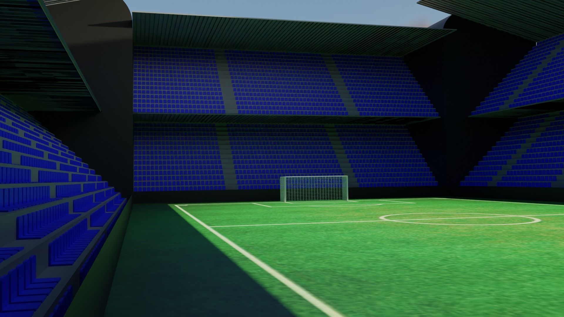 Football Stadium Low-poly 3D model_5