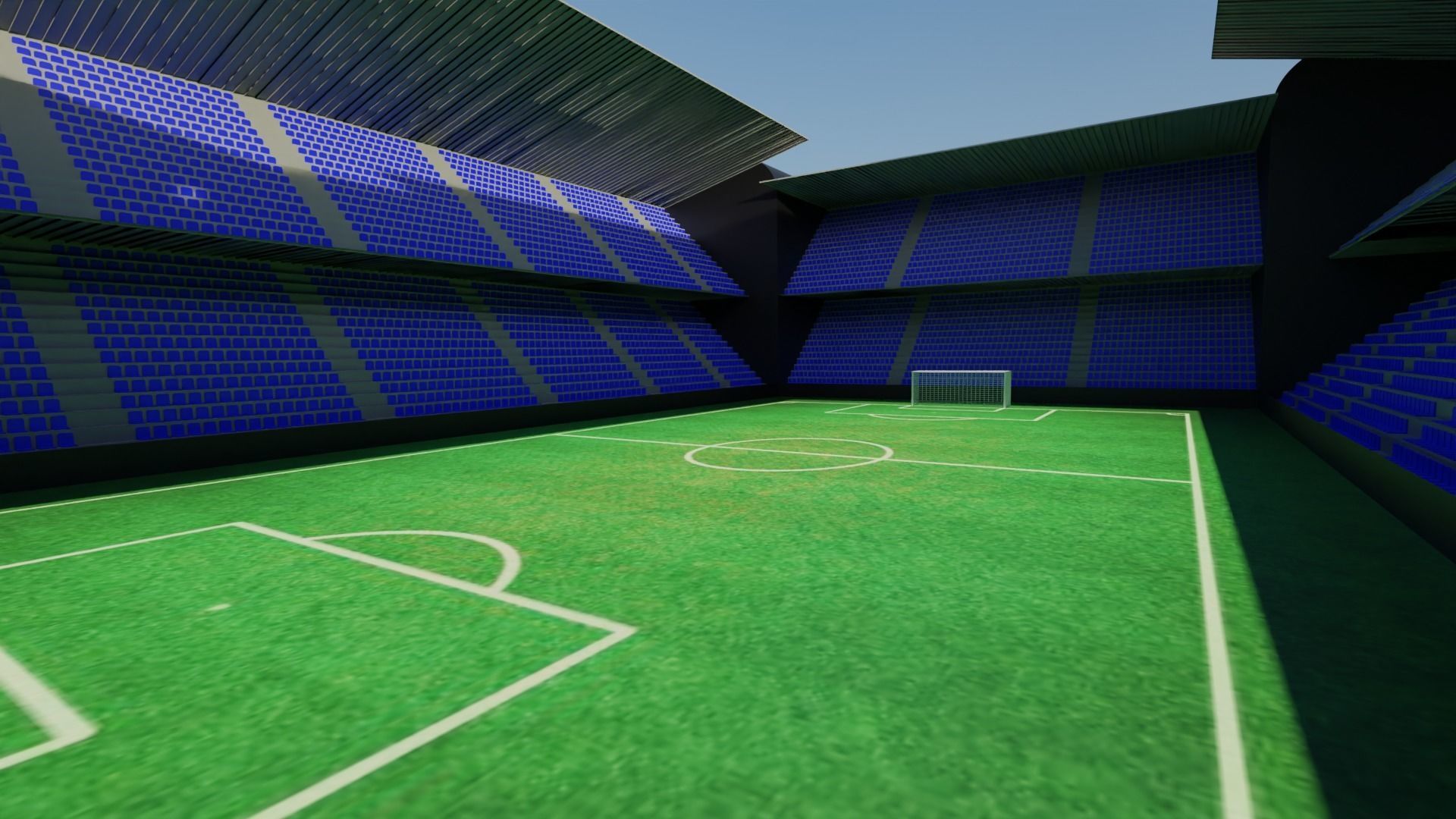 Football Stadium Low-poly 3D model_1