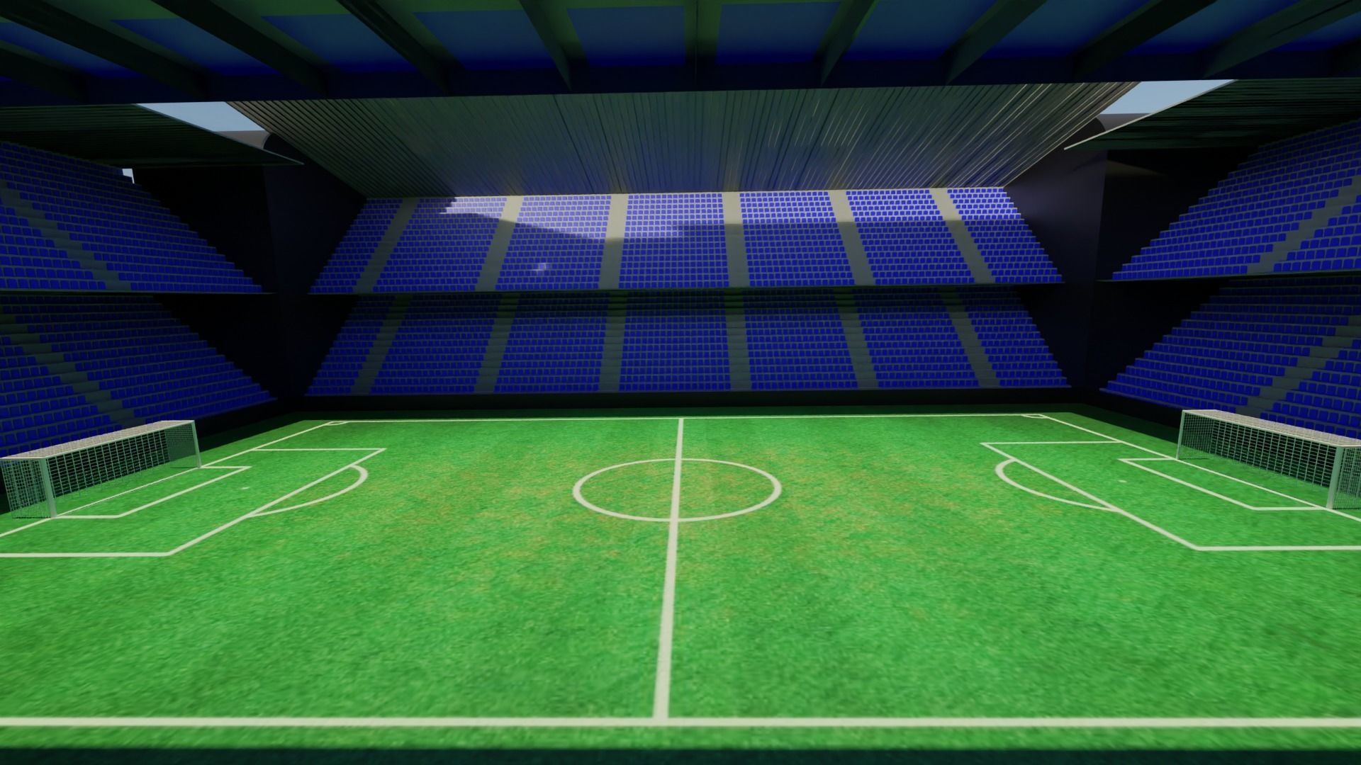 Football Stadium Low-poly 3D model_3