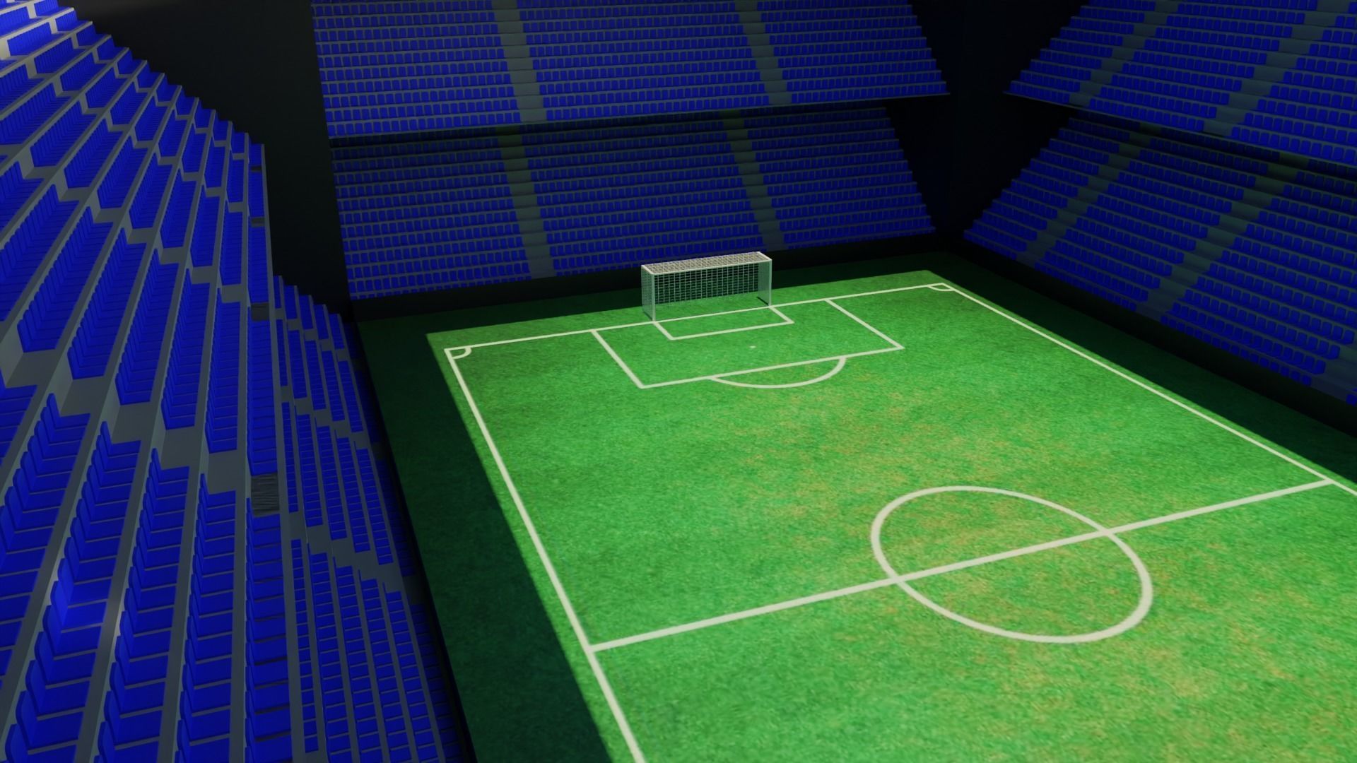Football Stadium Low-poly 3D model_4