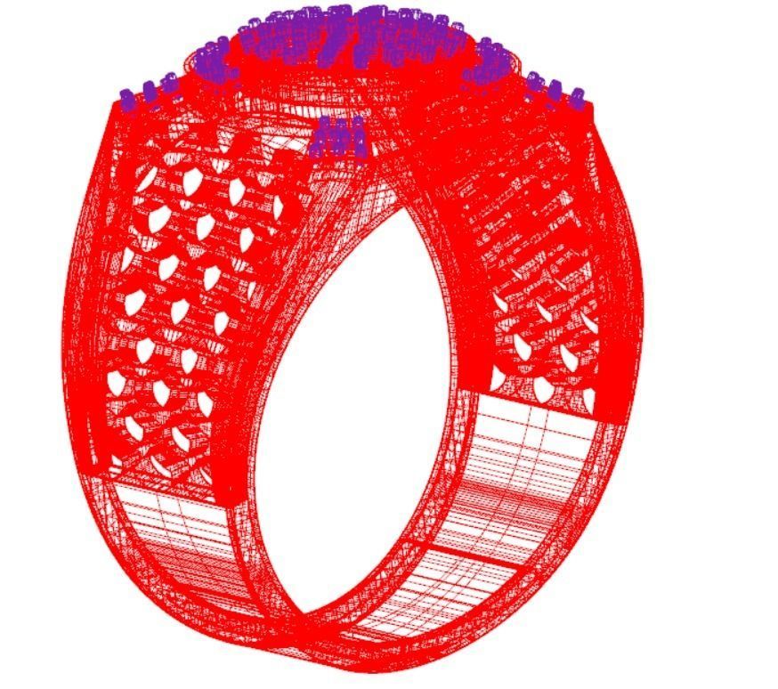 GENTS DIAMOND ENGAGEMENT RING  3D print model_6