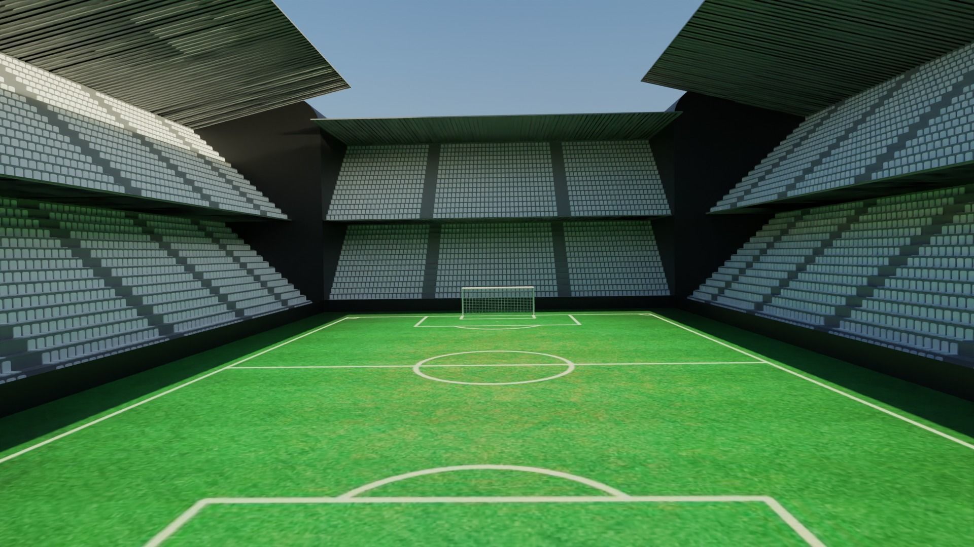 Soccer - Football Stadium Low-poly 3D model_2