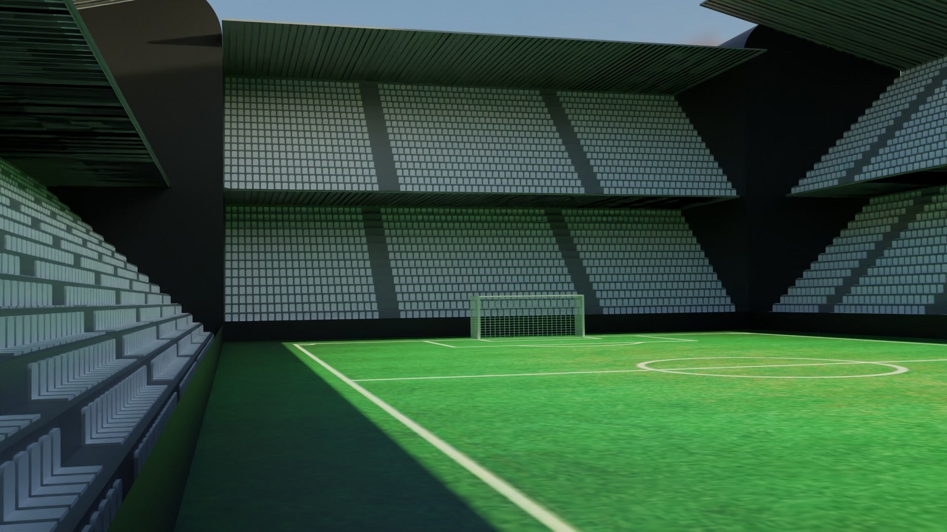 Soccer - Football Stadium Low-poly 3D model_5