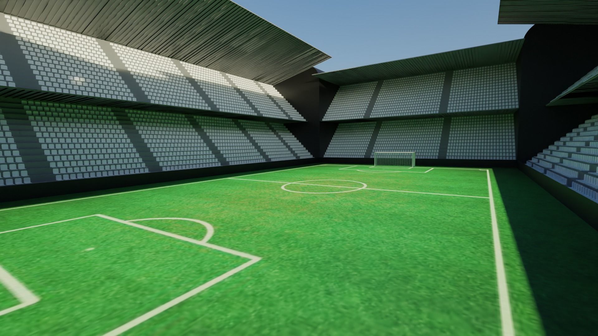 Soccer - Football Stadium Low-poly 3D model_1