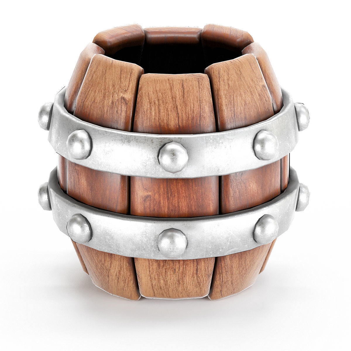 Stylized barrel pack game rady 3d model Low-poly 3D model_4