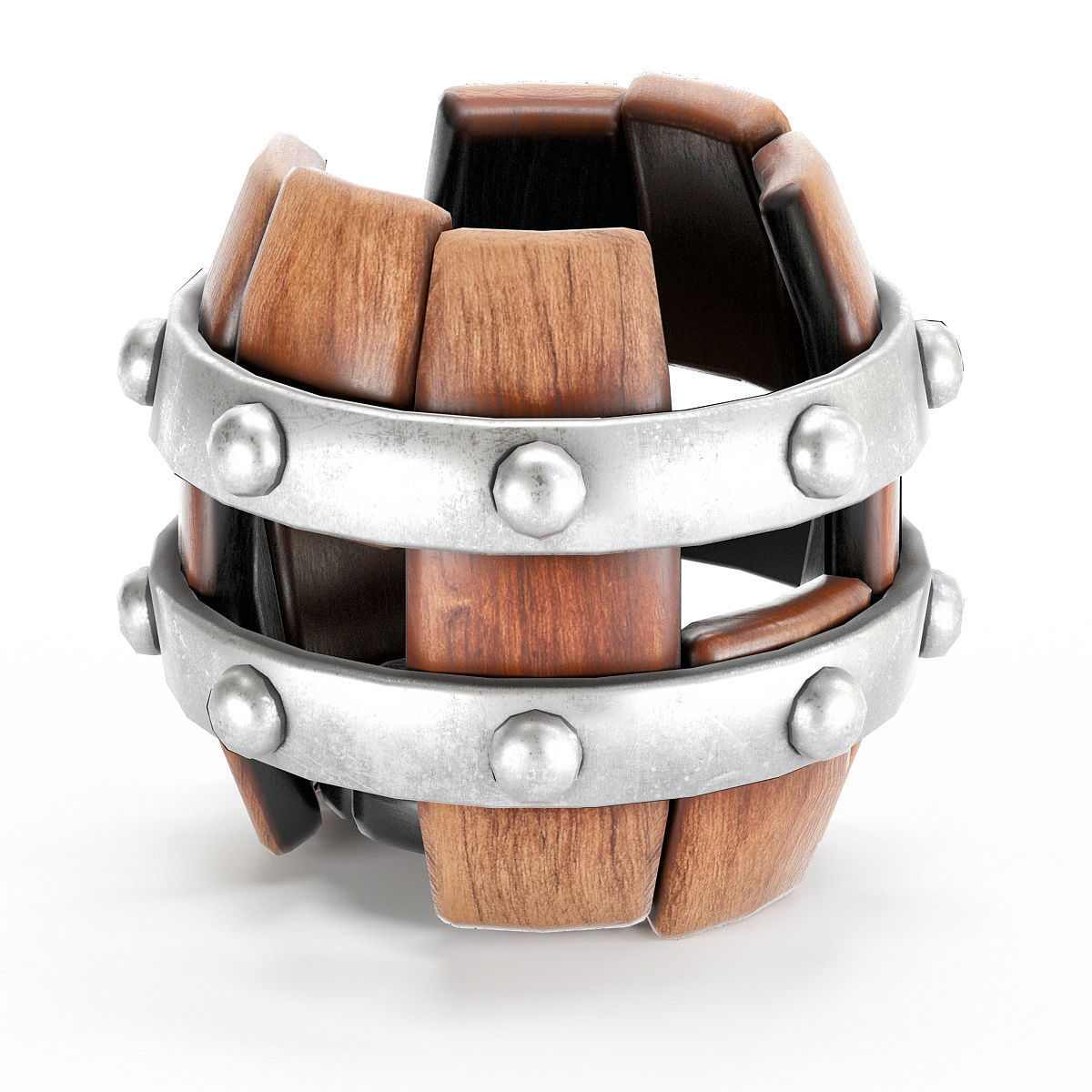 Stylized barrel pack game rady 3d model Low-poly 3D model_5