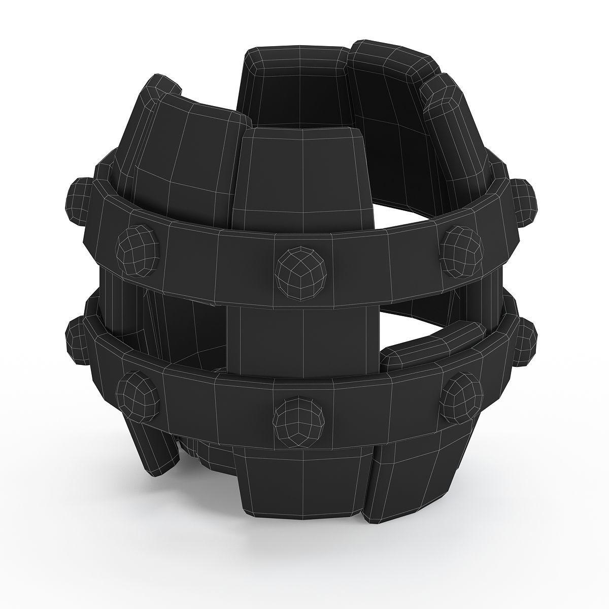 Stylized barrel pack game rady 3d model Low-poly 3D model_10