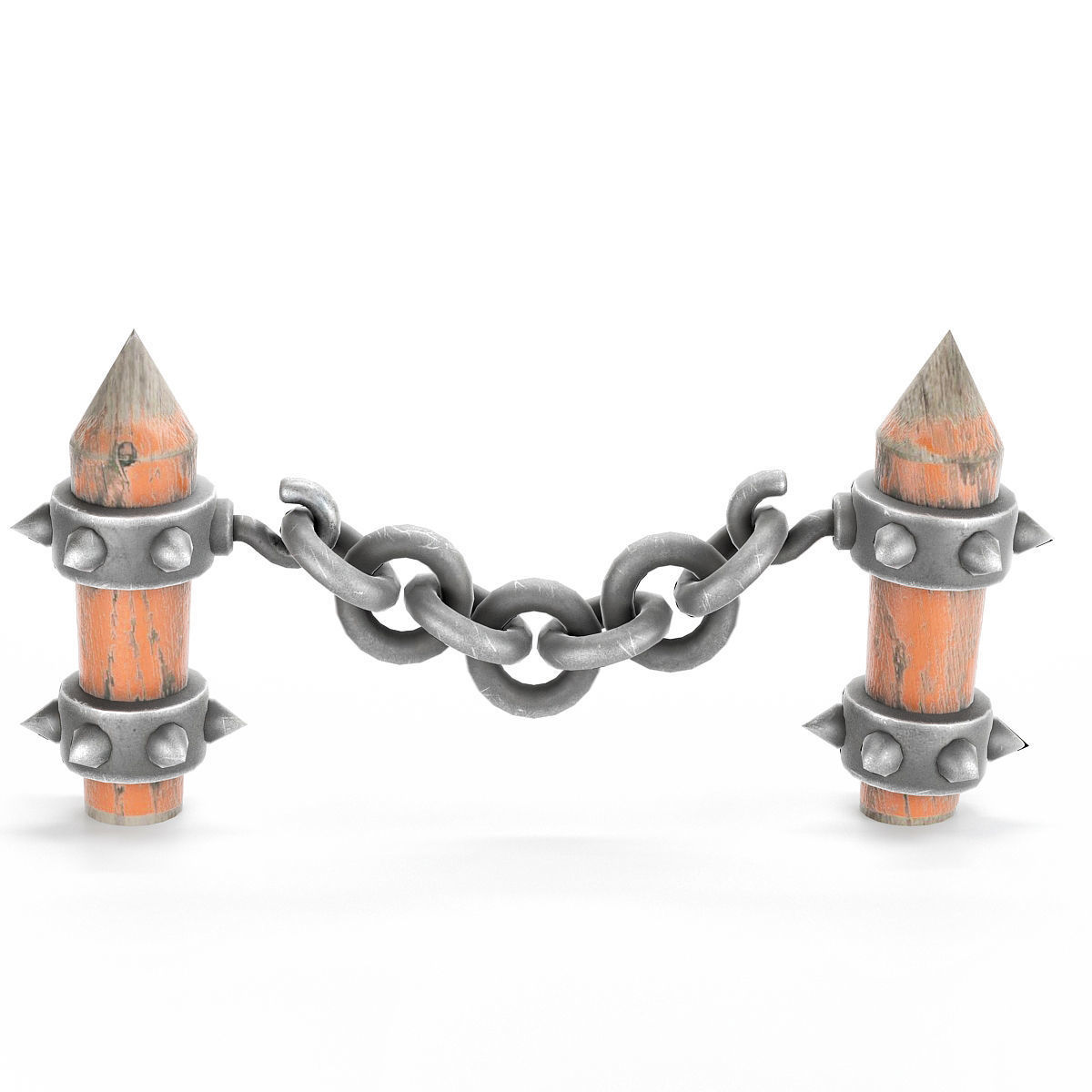 stylized Fence model game rady  Low-poly 3D model_1