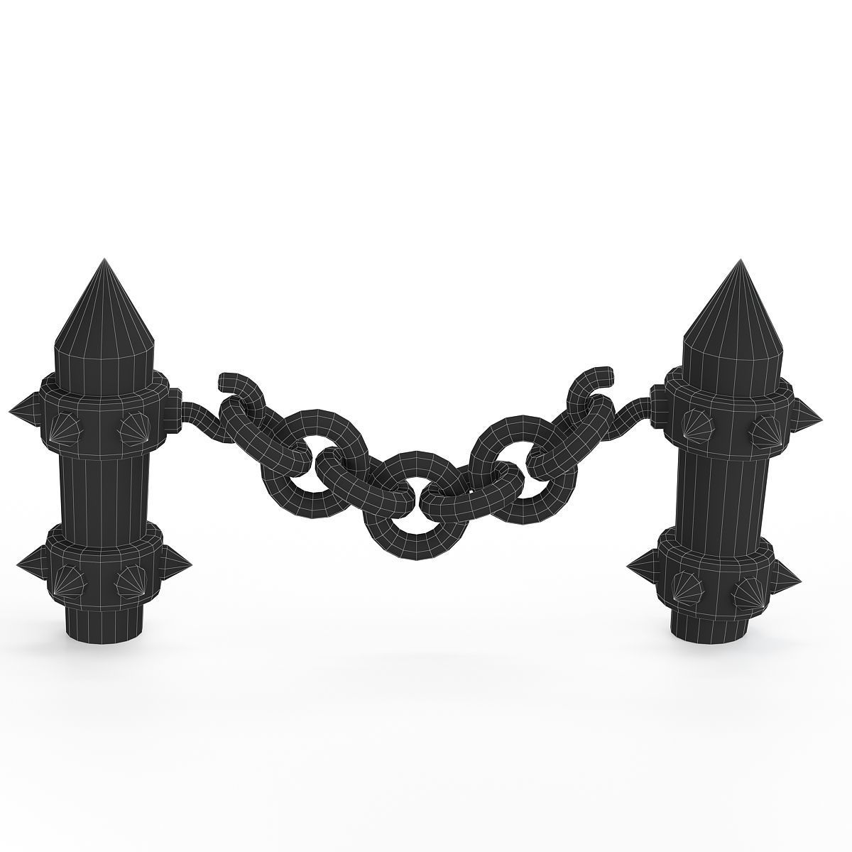 stylized Fence model game rady  Low-poly 3D model_4