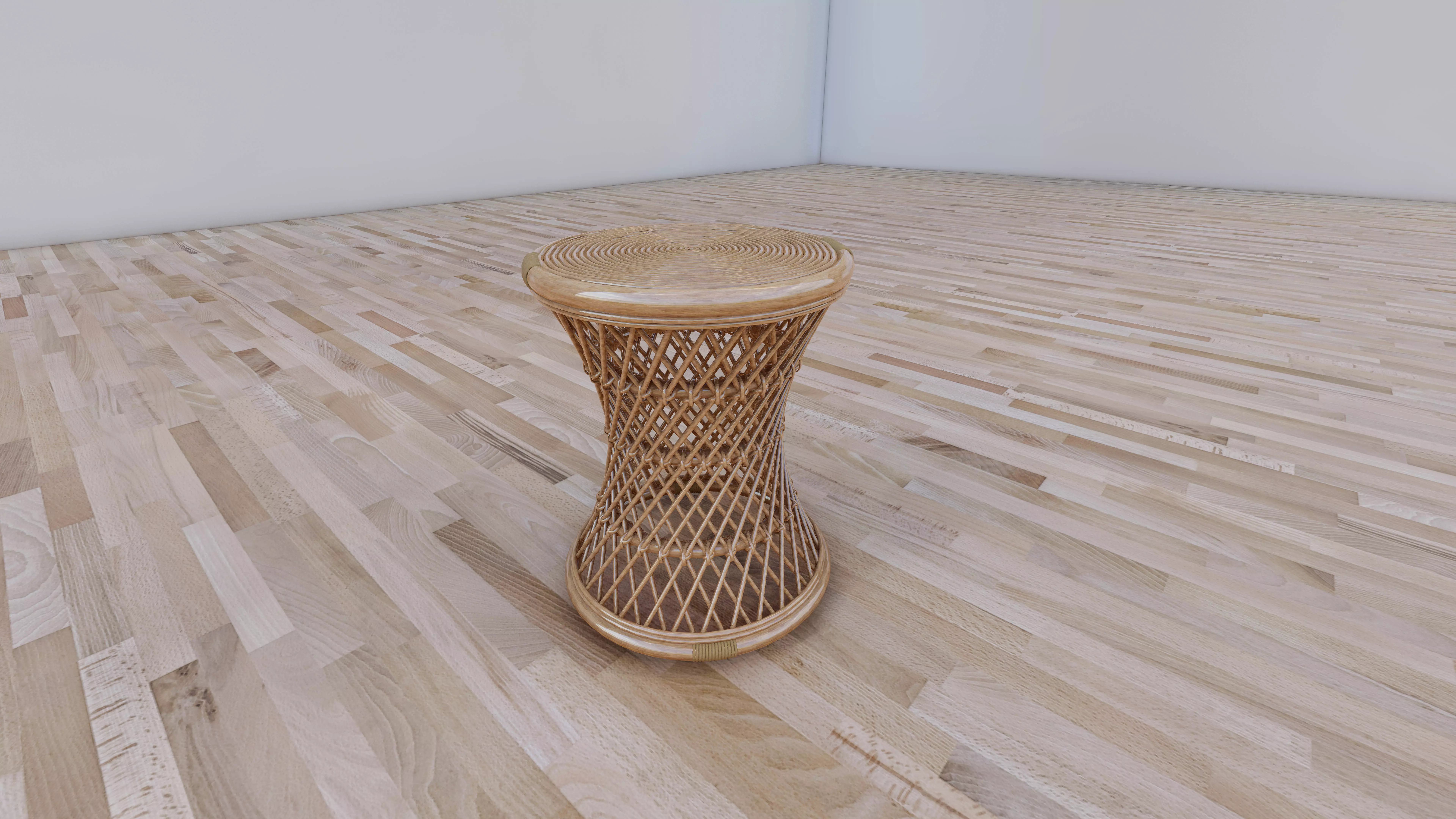 Rattan Stool Sketchup  3D model_0