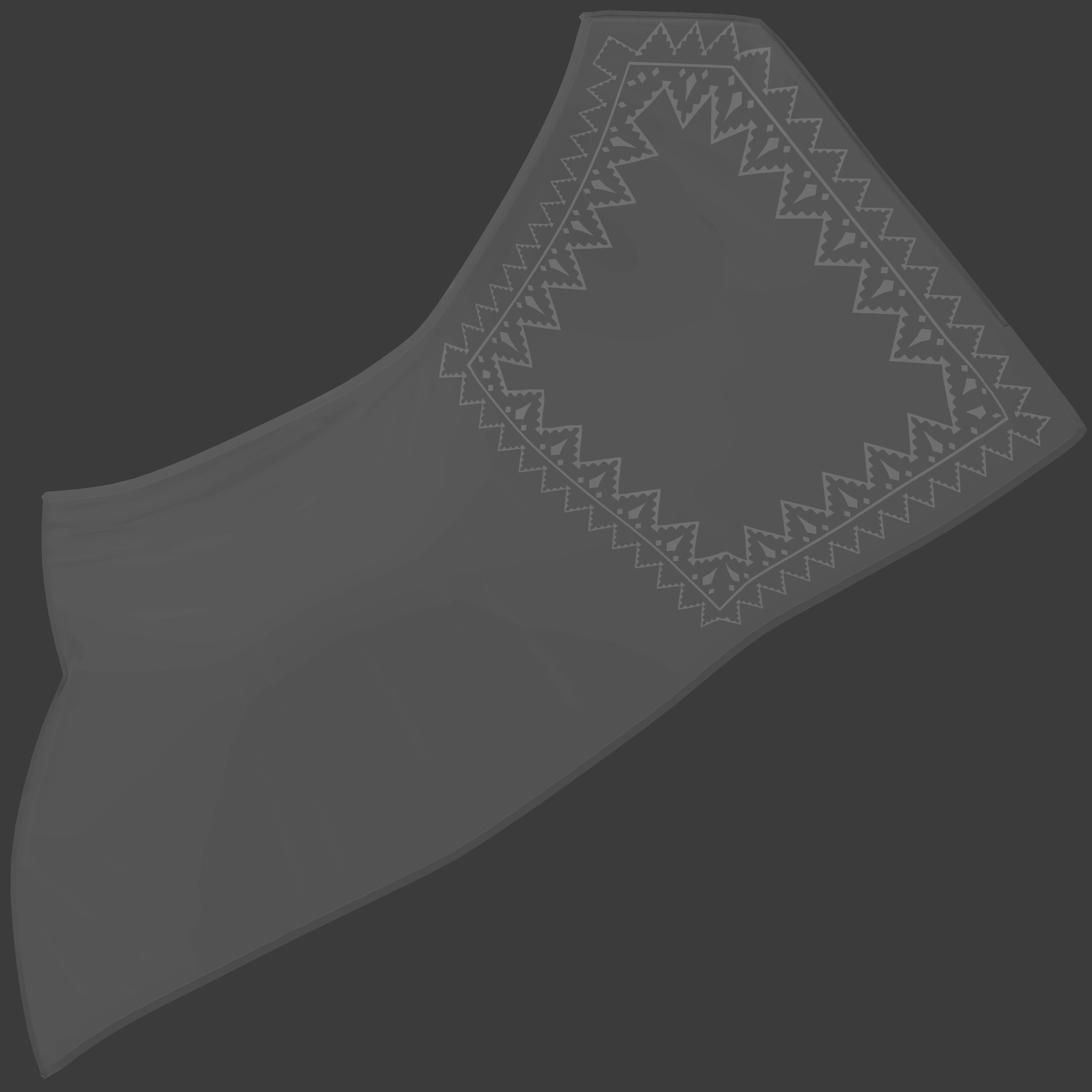 Native Motifs Female Mini Wrap Skirt Low-poly 3D model_12