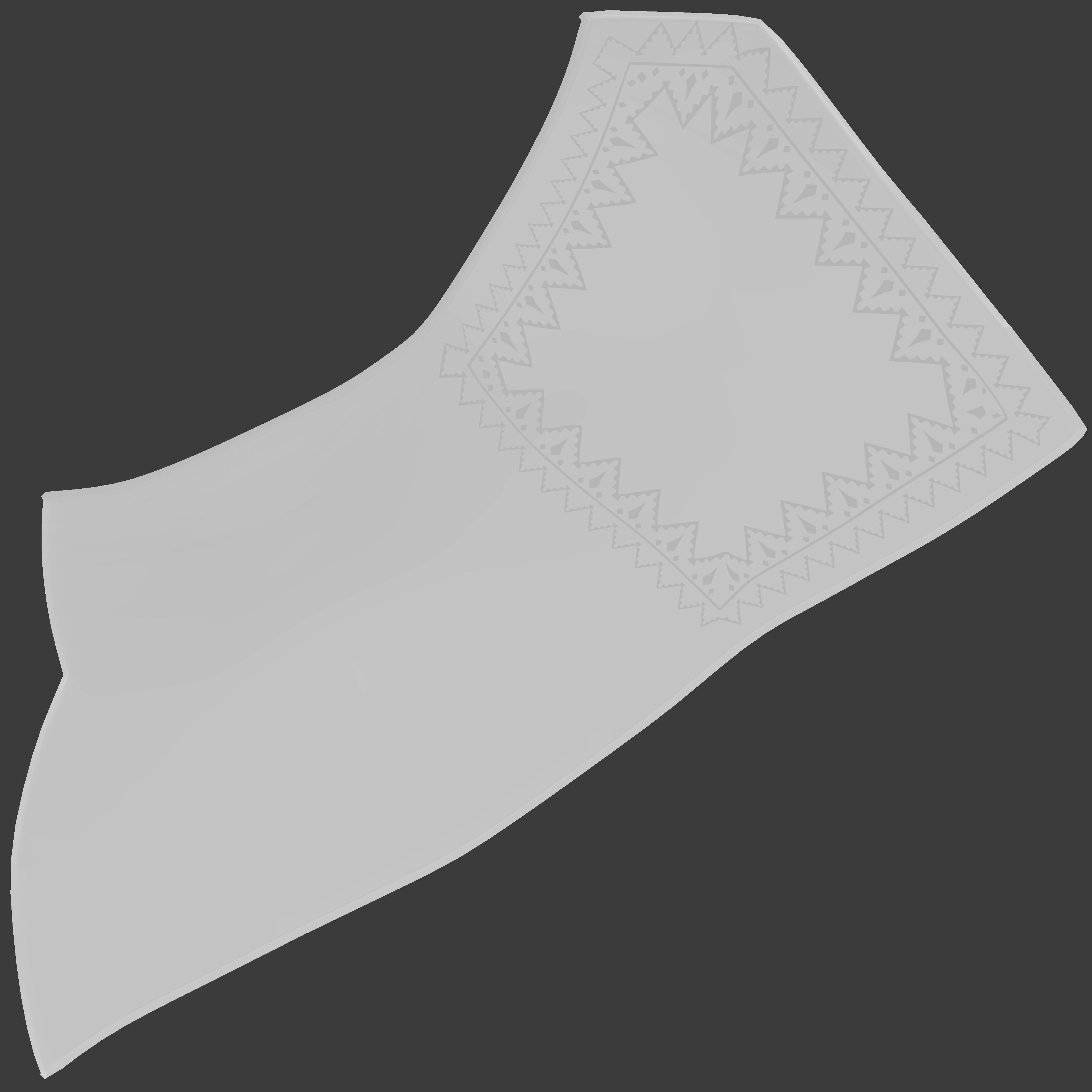 Native Motifs Female Mini Wrap Skirt Low-poly 3D model_11