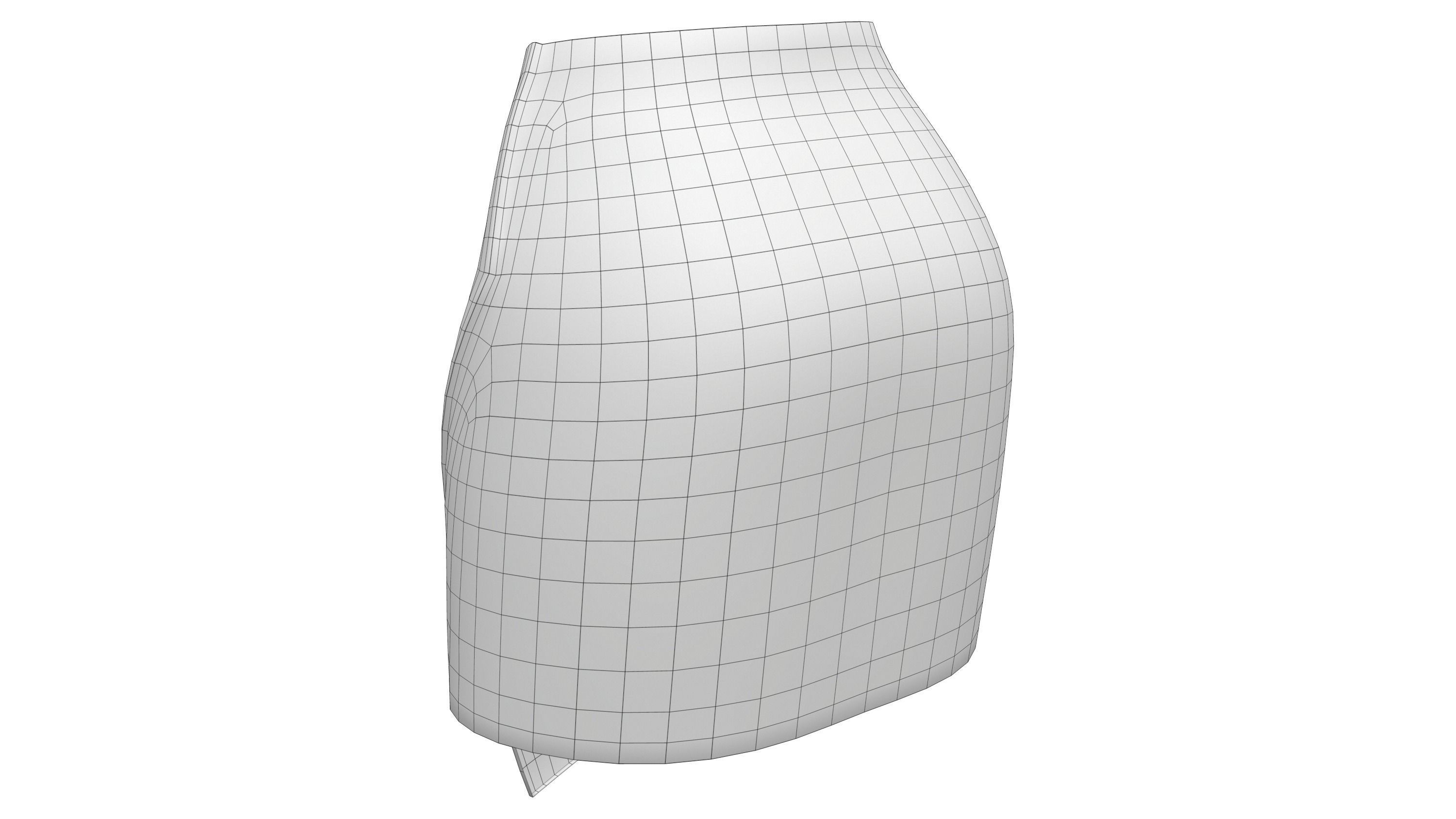 Native Motifs Female Mini Wrap Skirt Low-poly 3D model_7