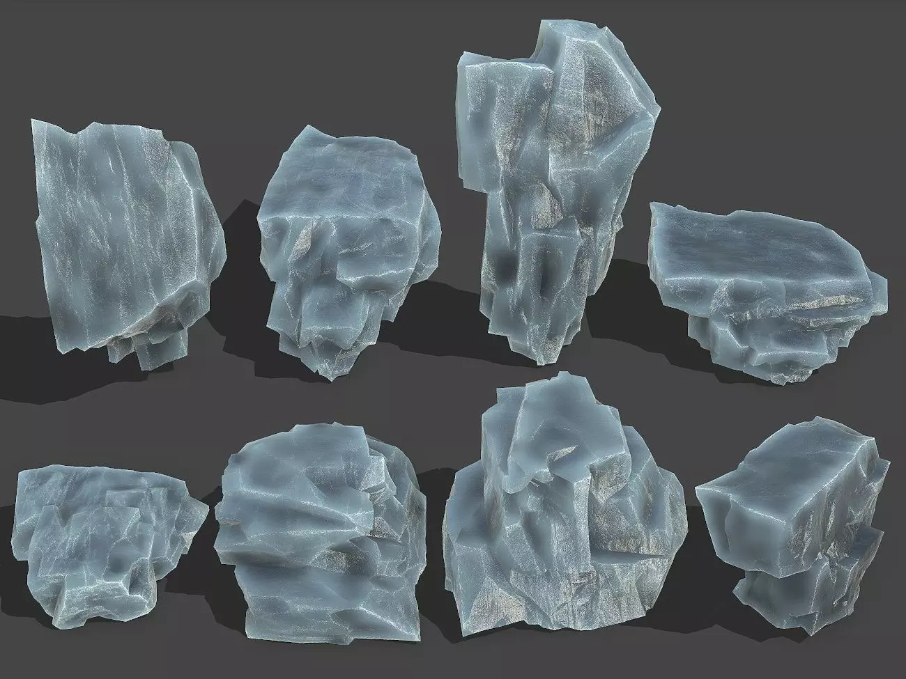 ice rocks 13 Low-poly 3D model_0