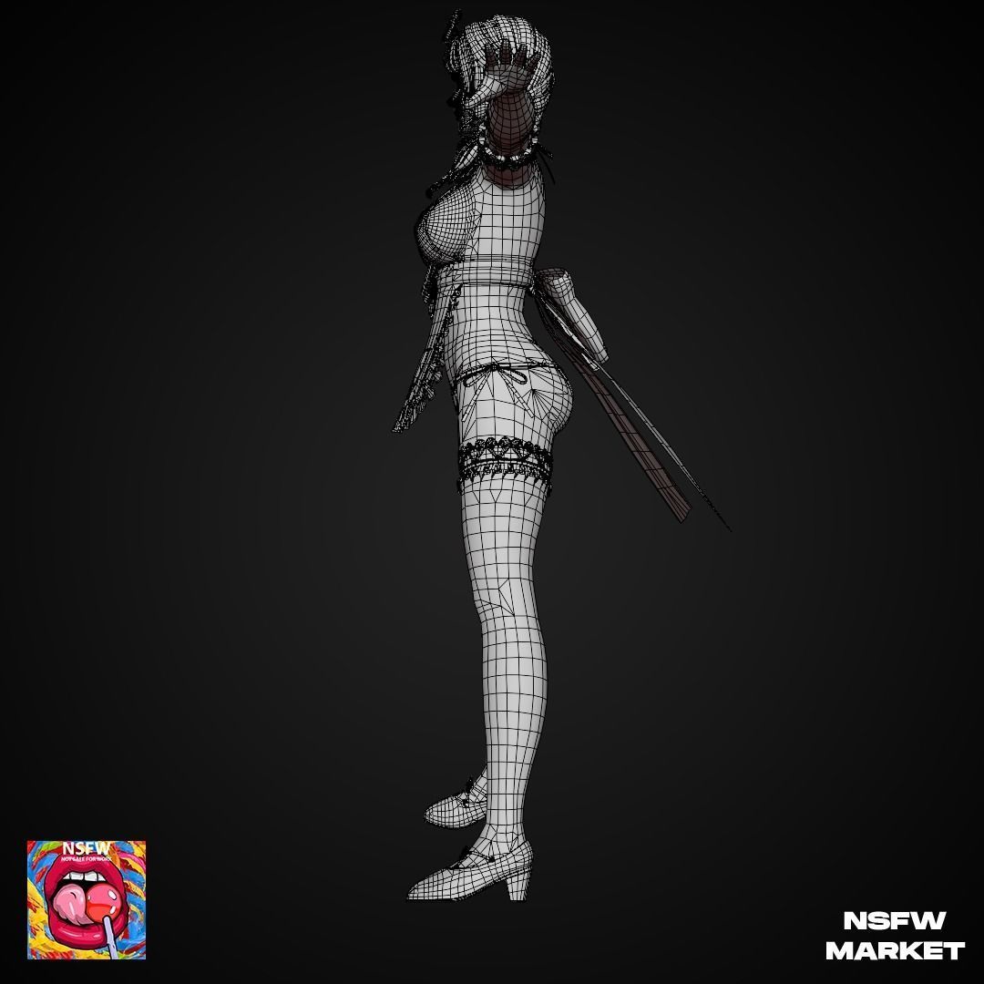 EXCLUSIVE EDITION RIGGED CHARACTER MONICA - EYES ON ME Low-poly 3D model_17