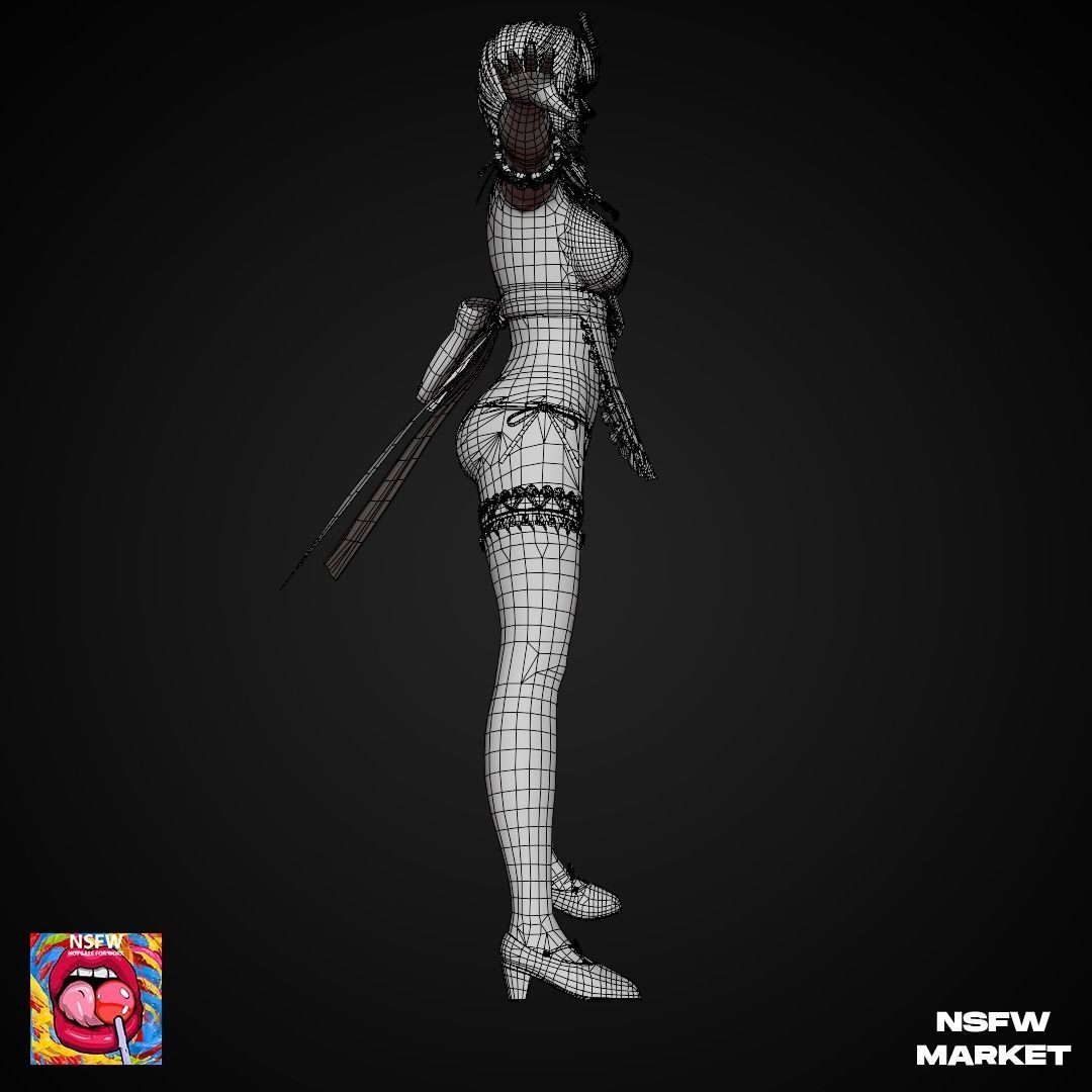 EXCLUSIVE EDITION RIGGED CHARACTER MONICA - EYES ON ME Low-poly 3D model_16