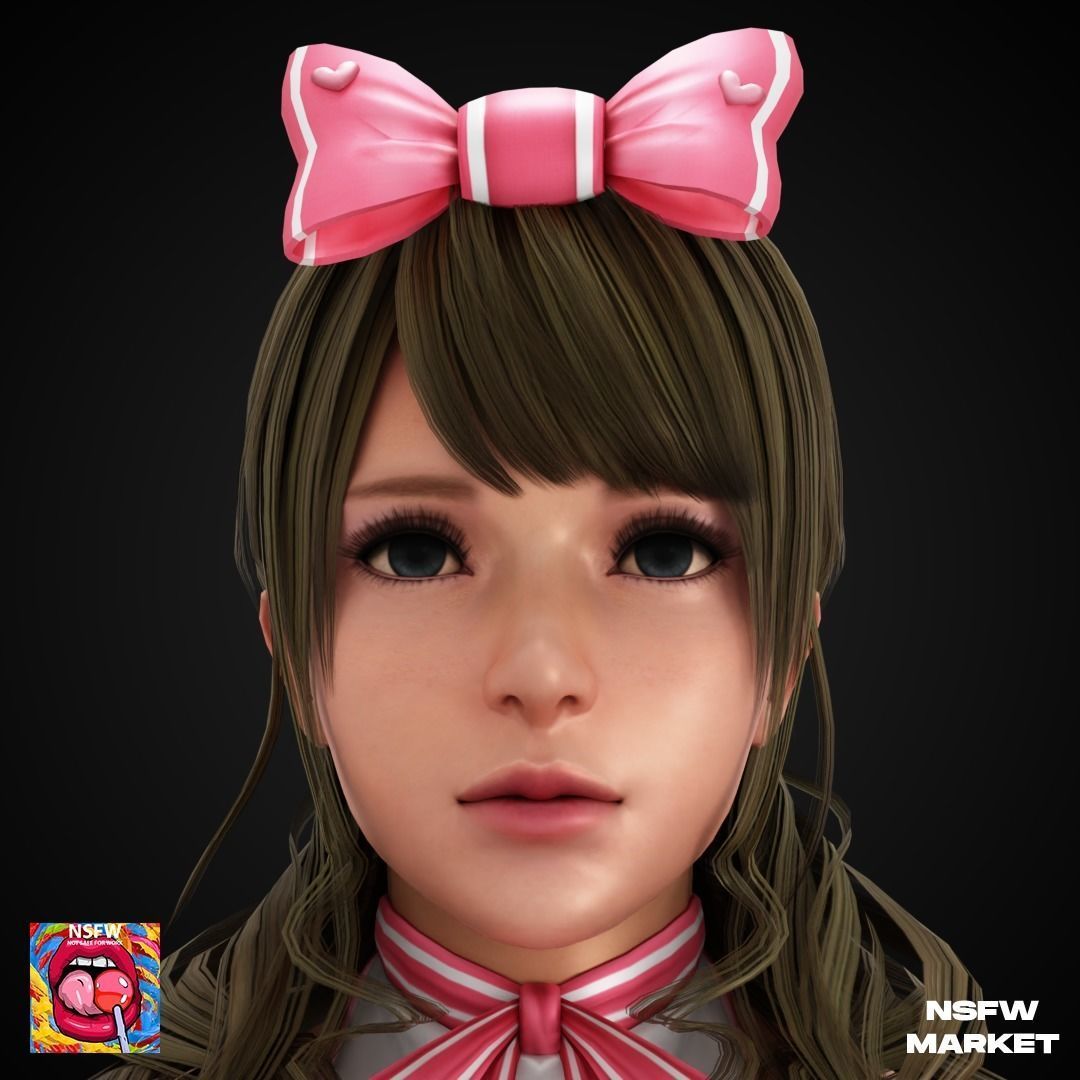 EXCLUSIVE EDITION RIGGED CHARACTER MONICA - EYES ON ME Low-poly 3D model_2