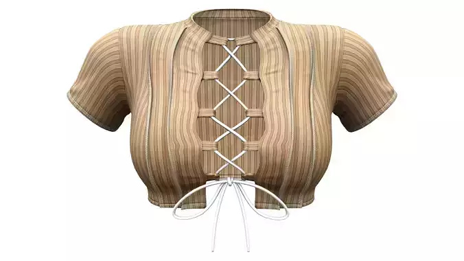 Criss Cross Lace Up Cami Crop Top