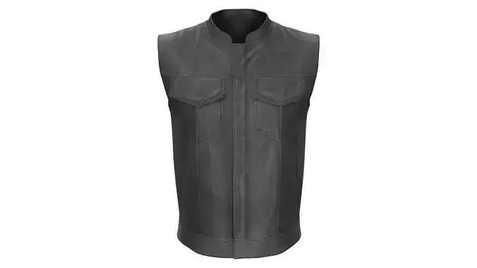 Male Sleeveless Leather Vest