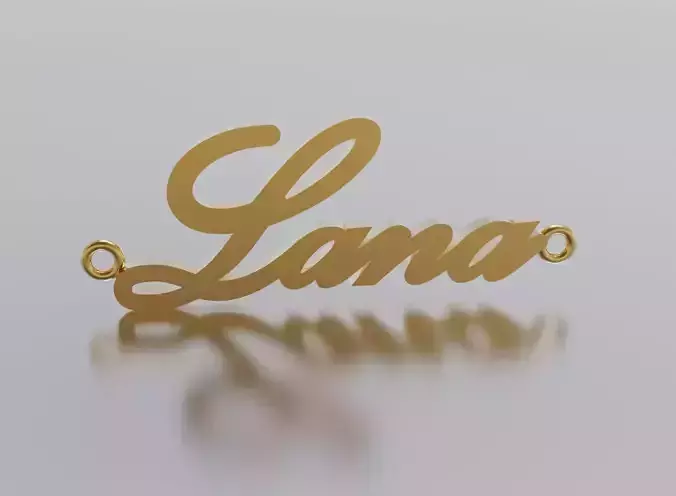 name Lana pendant  3D print model