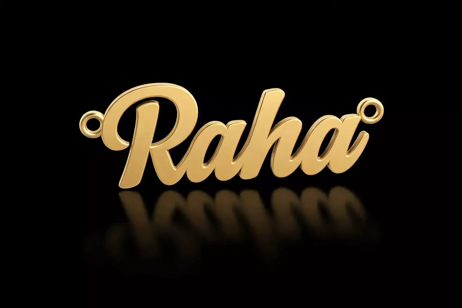 name Raha pendant 3D print model