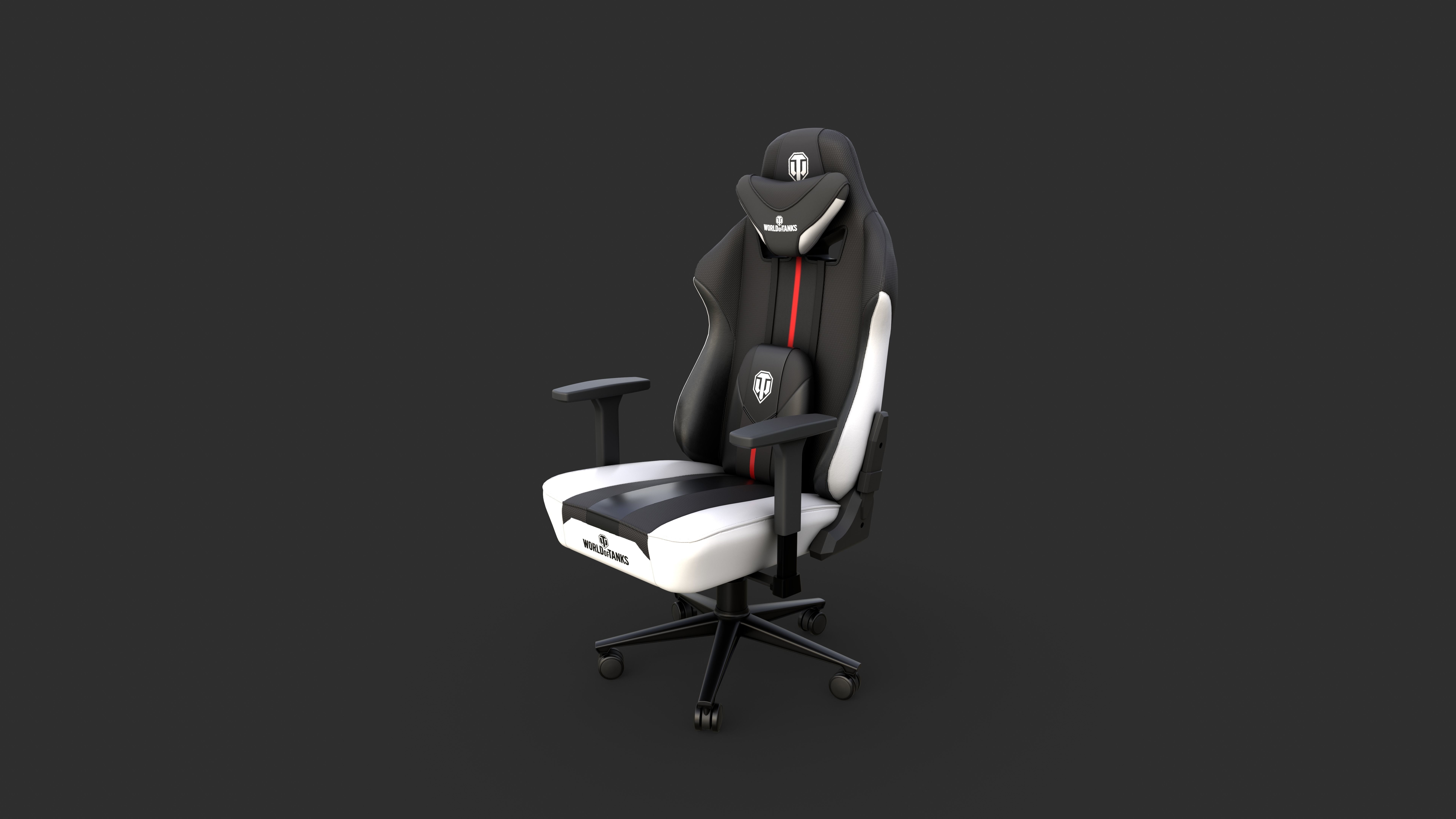 gaming chair and office chair Low-poly 3D model_8