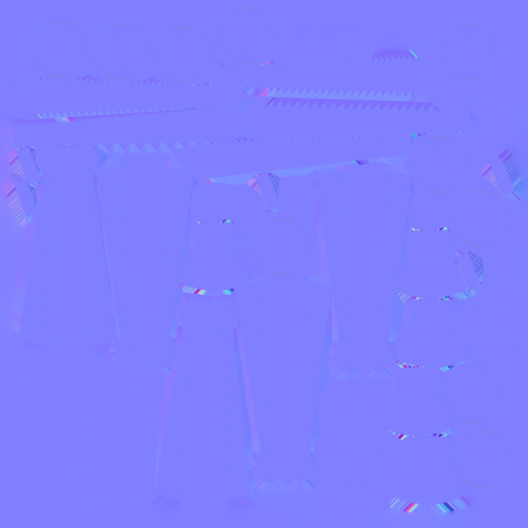 gaming chair and office chair Low-poly 3D model_51