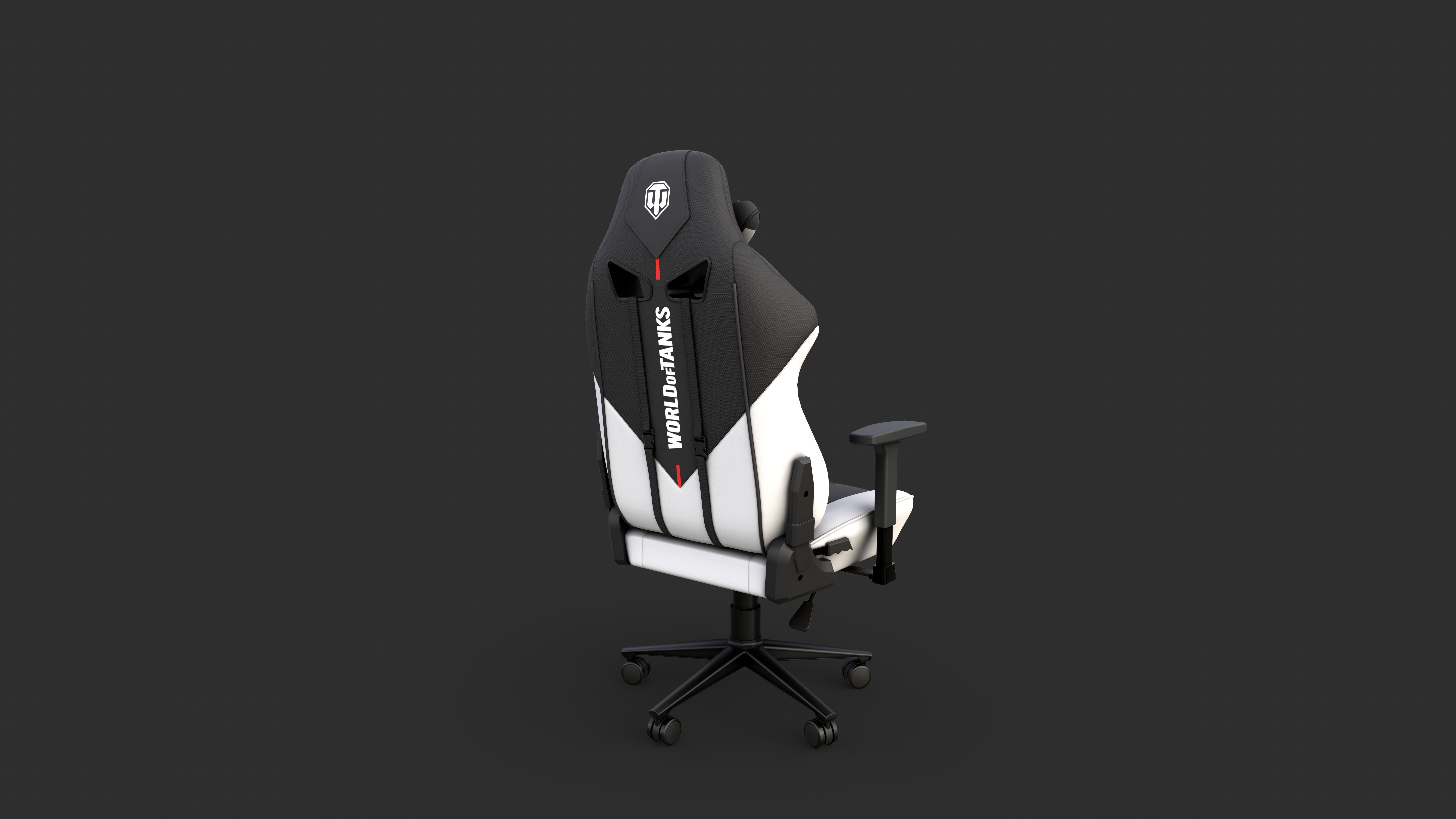 gaming chair and office chair Low-poly 3D model_7