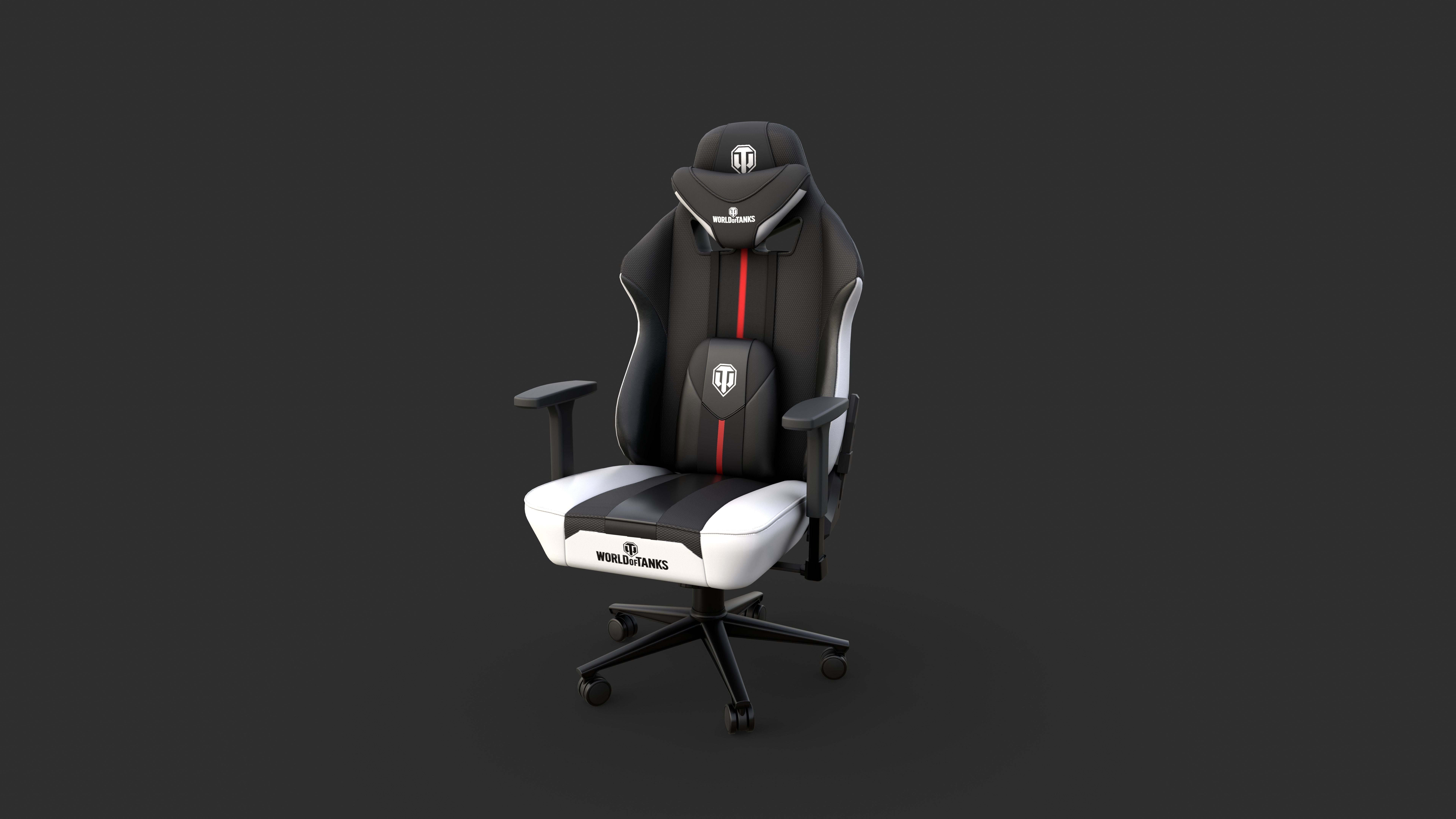 gaming chair and office chair Low-poly 3D model_1