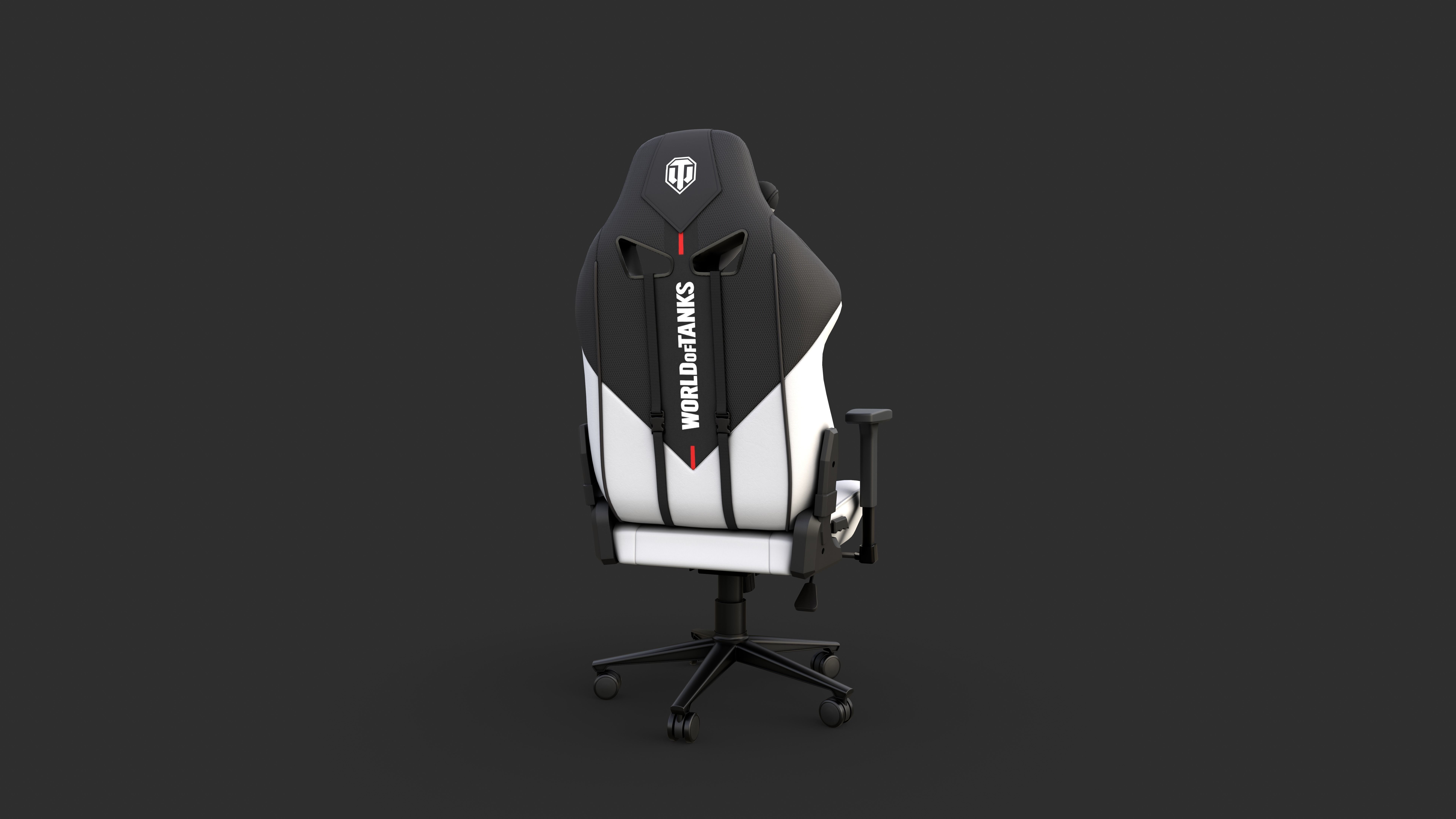 gaming chair and office chair Low-poly 3D model_6