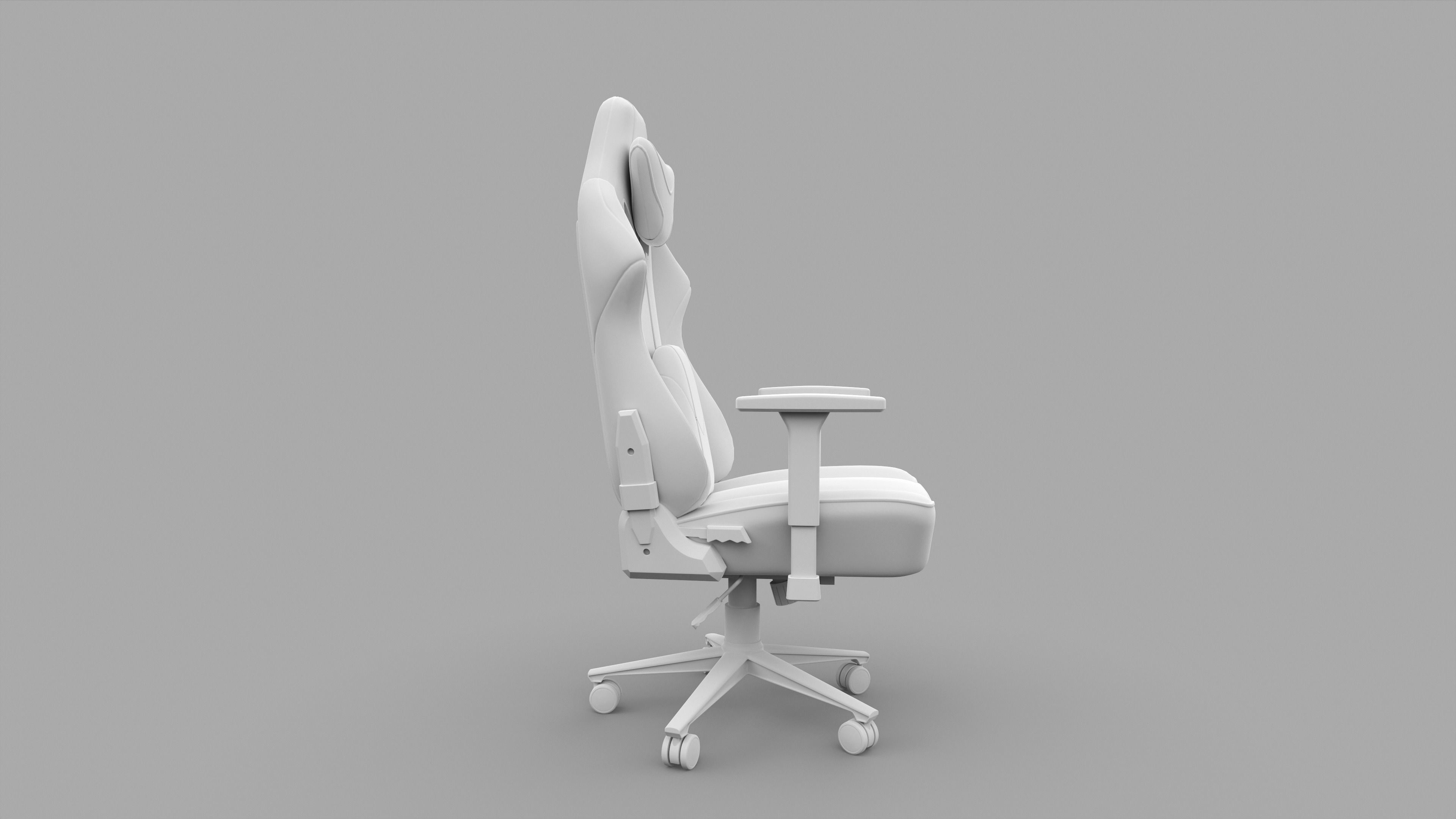 gaming chair and office chair Low-poly 3D model_2