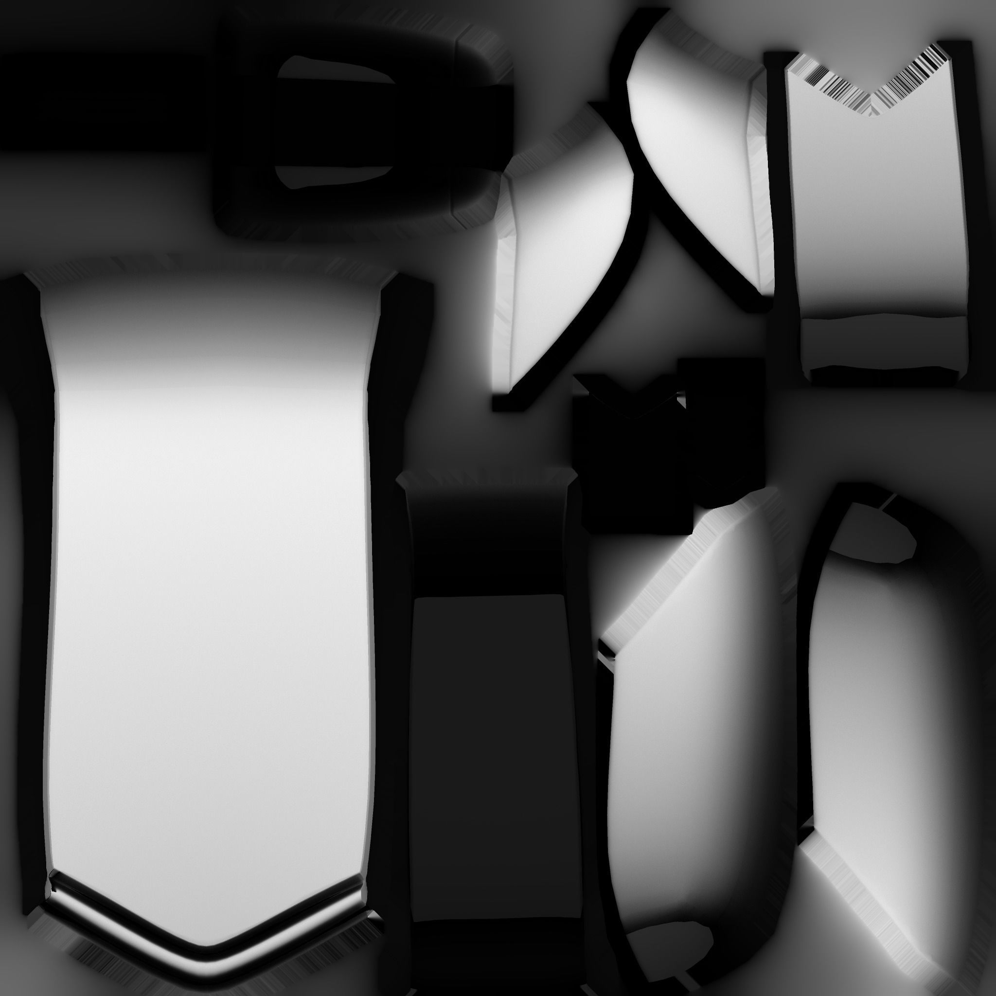 gaming chair and office chair Low-poly 3D model_13