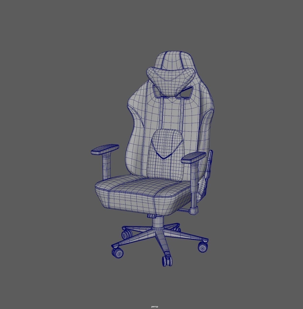 gaming chair and office chair Low-poly 3D model_11
