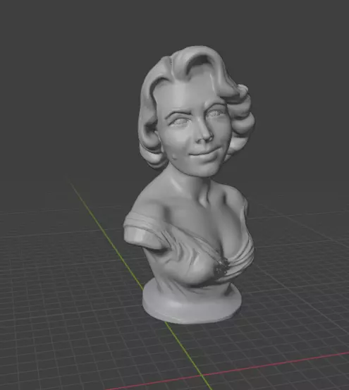 Elizabeth Taylor 3D print model_1